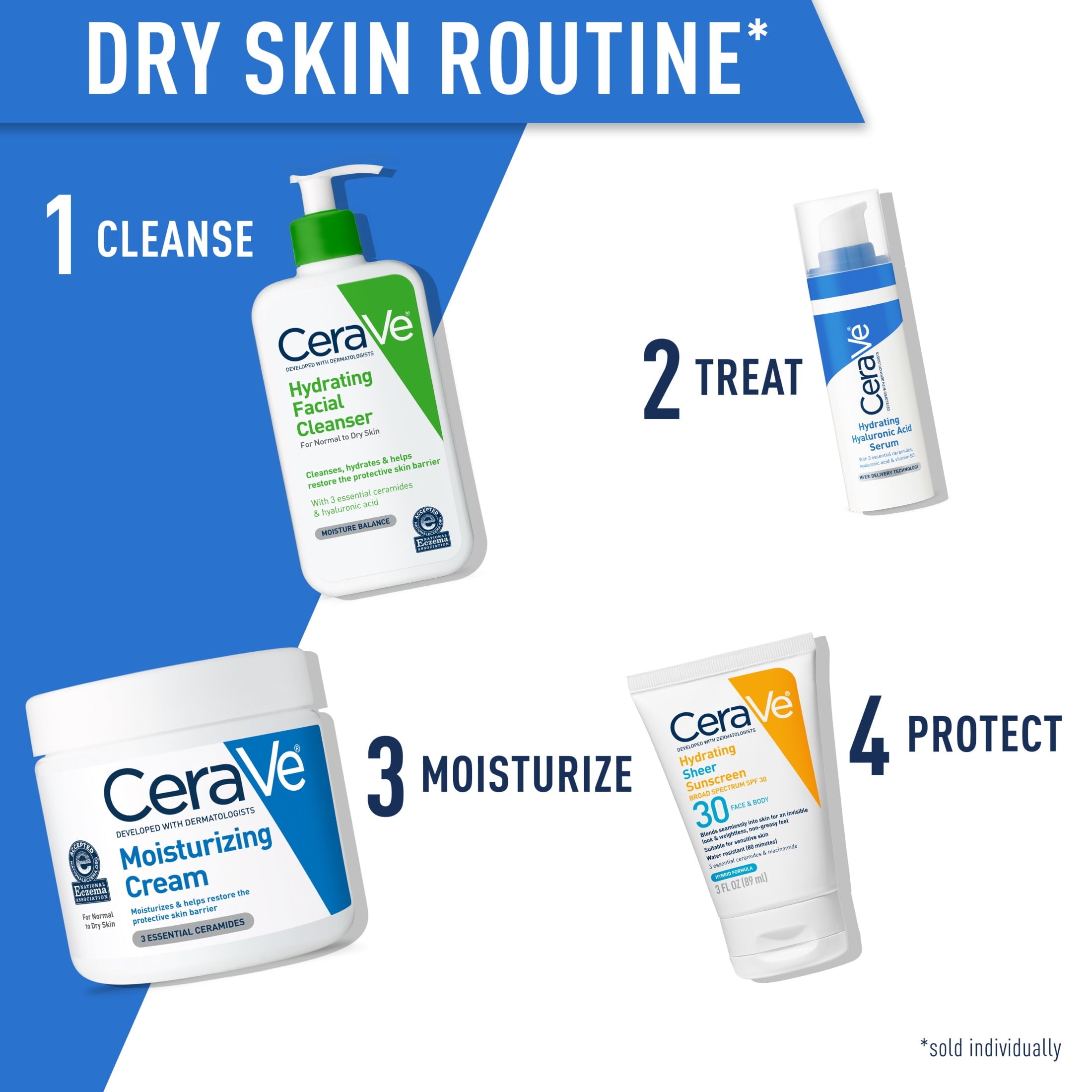 CeraVe Moisturizing Cream Face Moisturizer & Body Lotion for Normal to Very Dry Skin, 8 fl oz