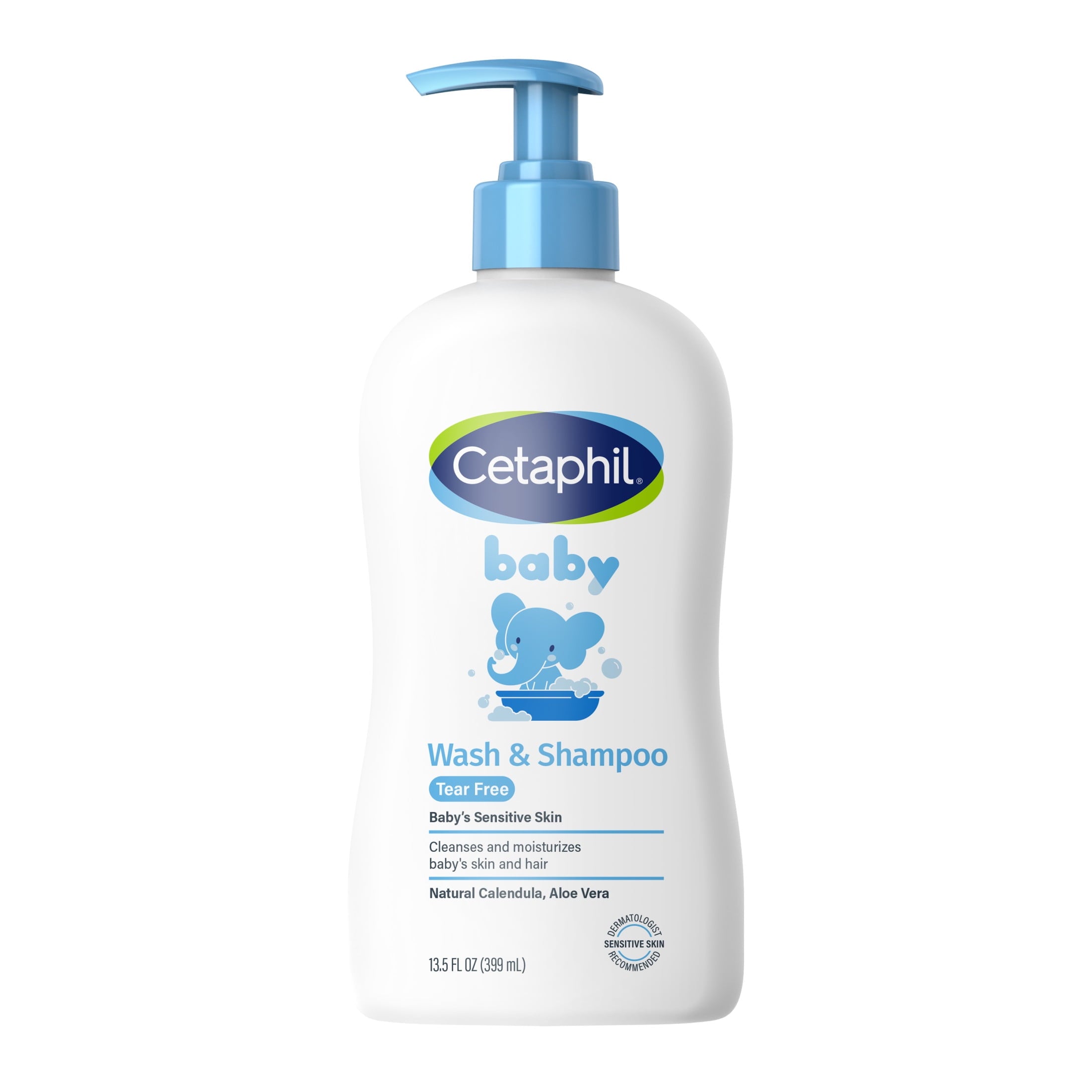 (2 pack) Cetaphil Baby Moisturizing Shampoo and Body Wash with Aloe Vera&nbsp;and Natural Calendula, 13.5 fl oz