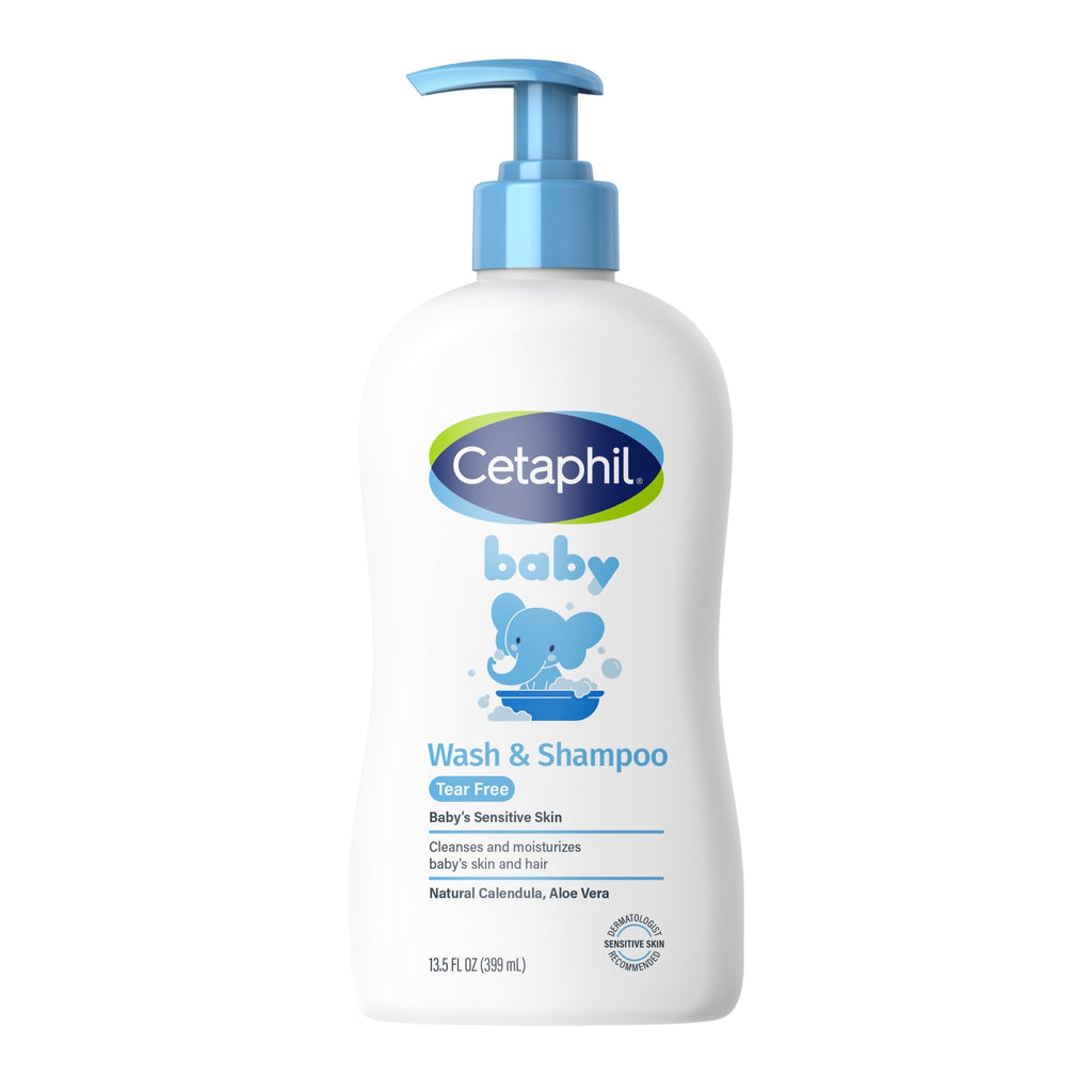 (3 pack) Cetaphil Baby Moisturizing Shampoo and Body Wash with Aloe Vera&nbsp;and Natural Calendula, 13.5 fl oz