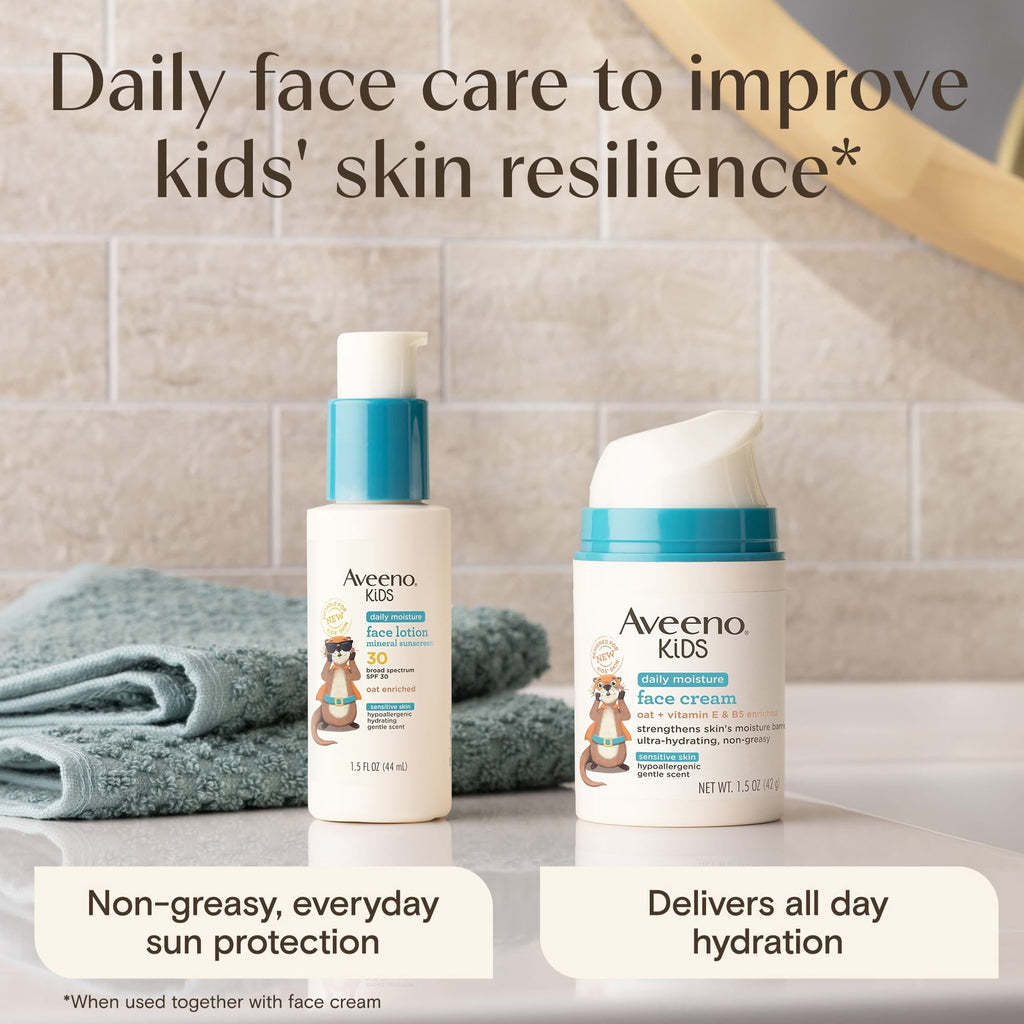 Aveeno Kids Daily Moisture Sunscreen Face Lotion, SPF 30, 1.5 fl. oz