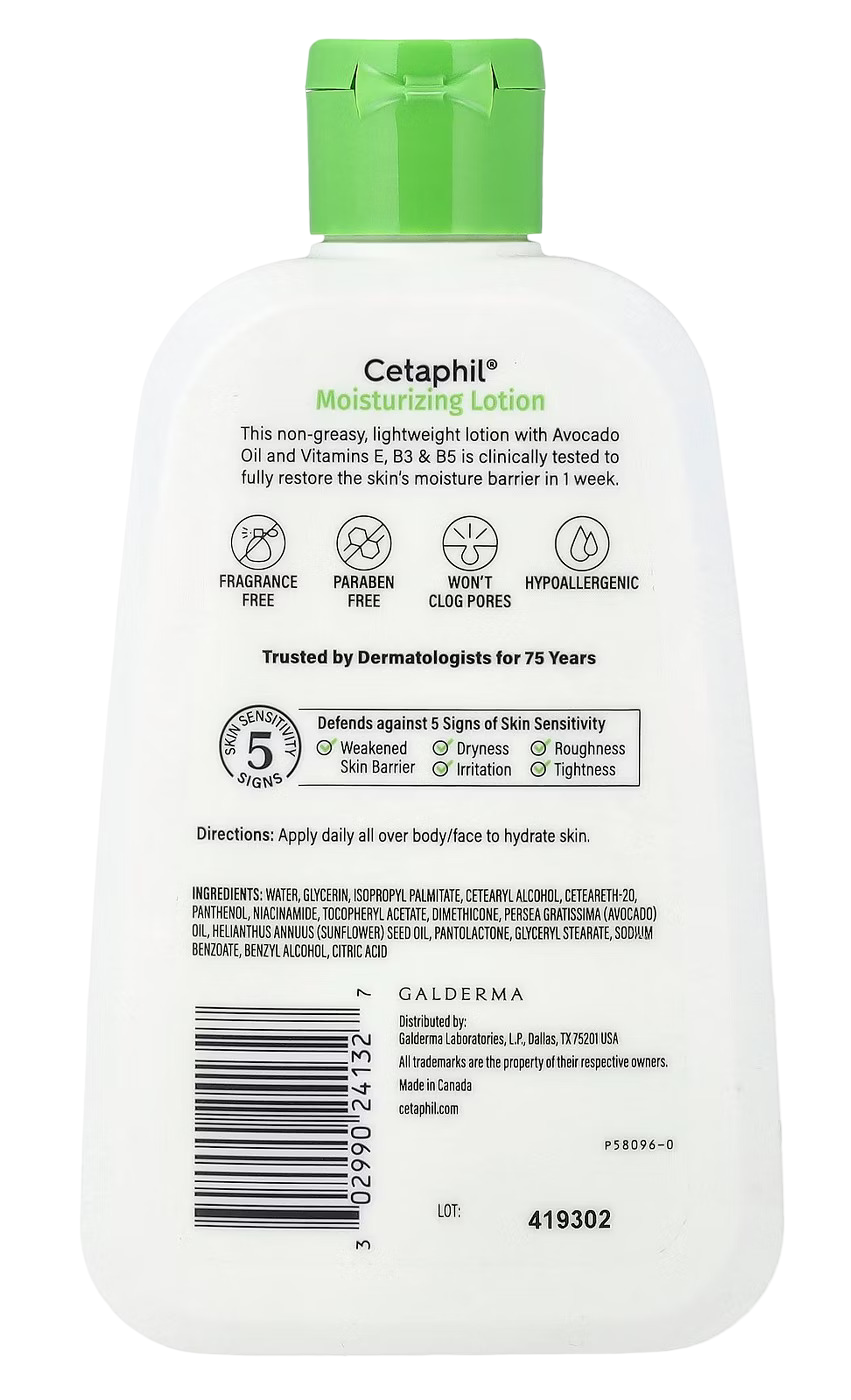 Cetaphil Moisturizing Lotion 8oz Dry To Normal Skin (Pack of 2)