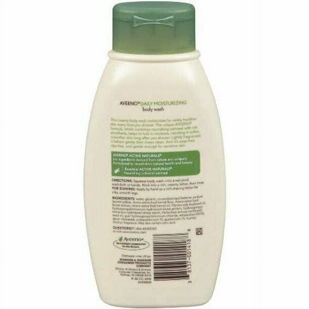 Aveeno Active Naturals Moisturizing Body Wash, Light Scent, 12Oz, 6-Pack