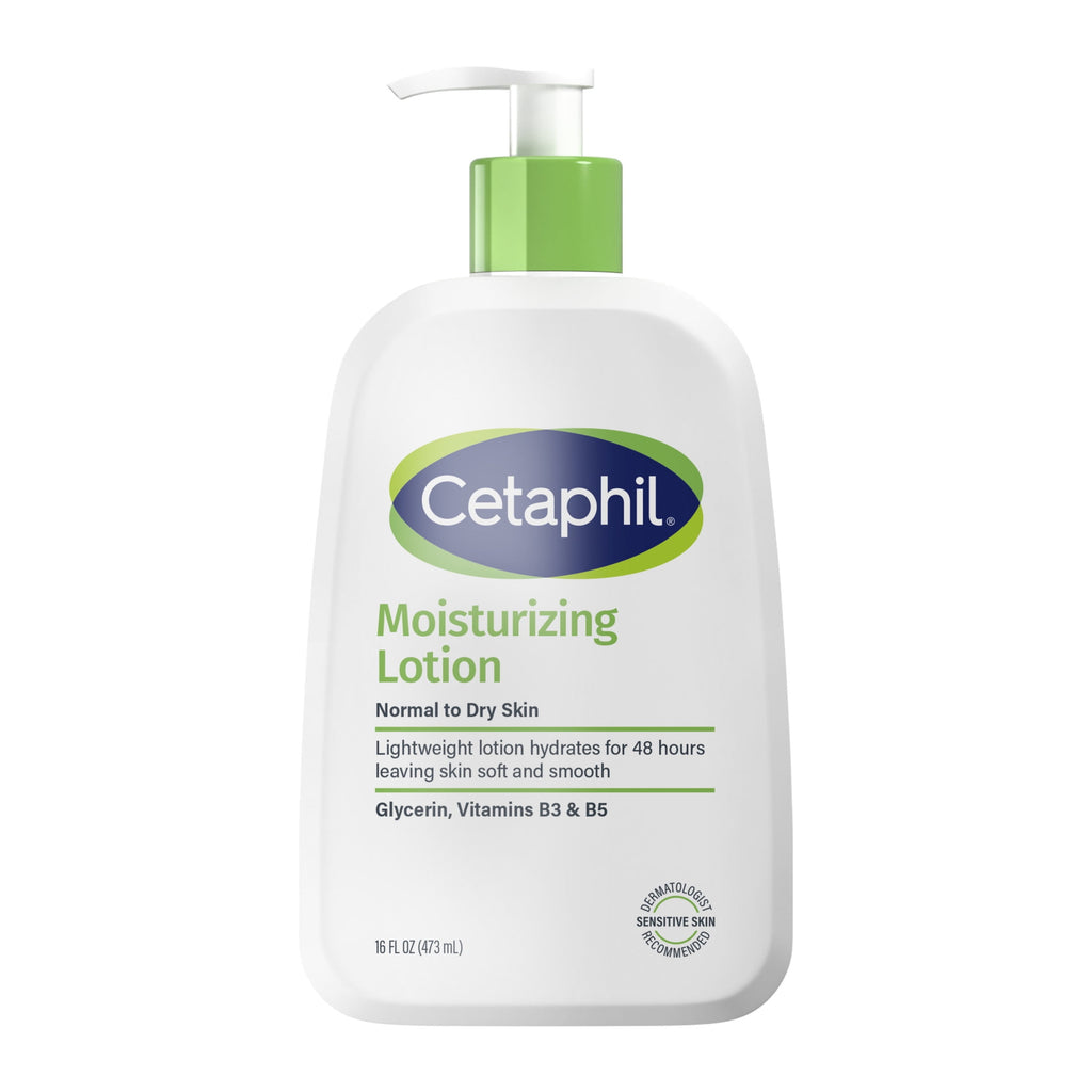(2 pack) Cetaphil Moisturizing Face and Body Lotion for Normal to Dry Skin, Hydrating Fragrance Free, 16 fl oz