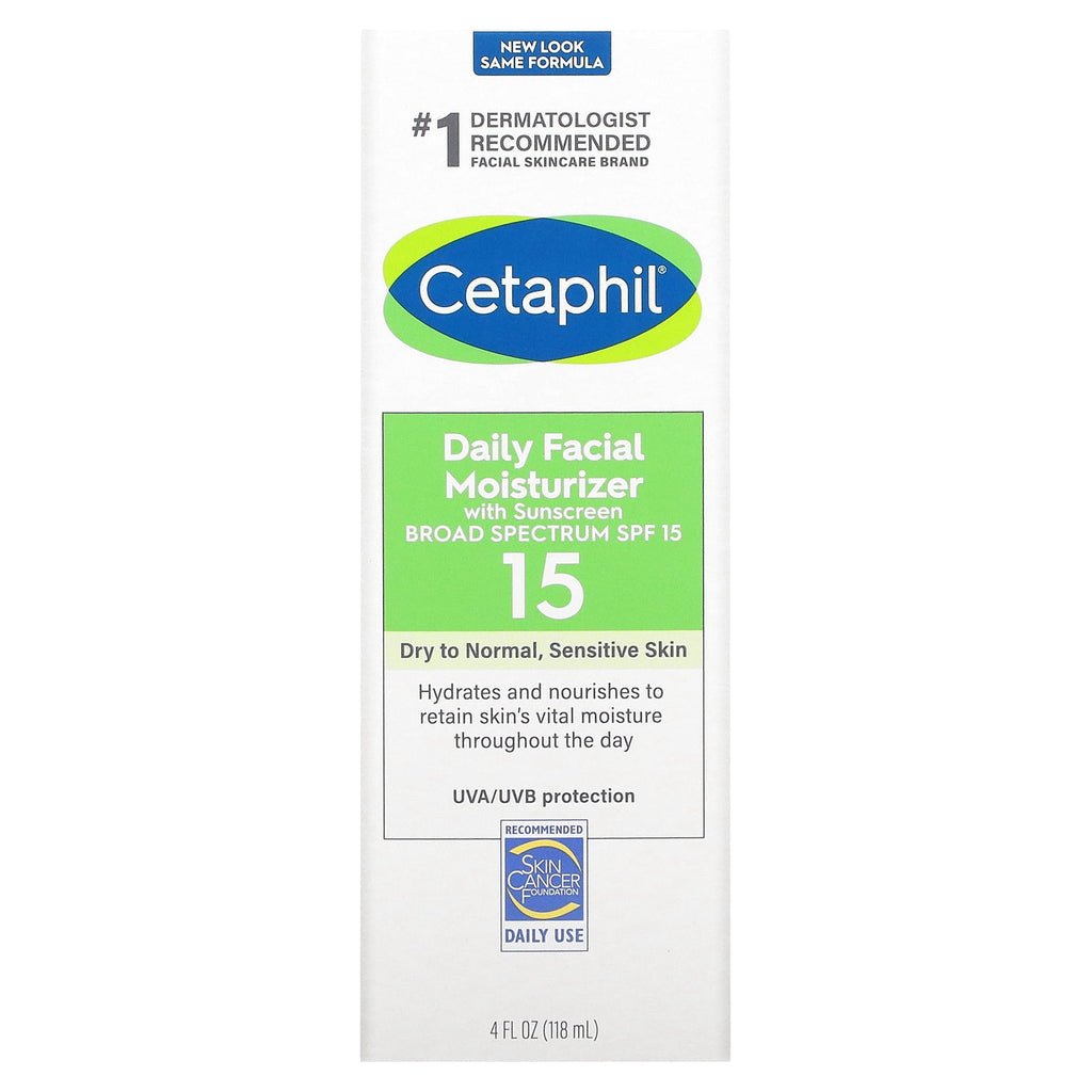Cetaphil, Daily Facial Moisturizer, SPF 15, 4 fl oz Pack of 3