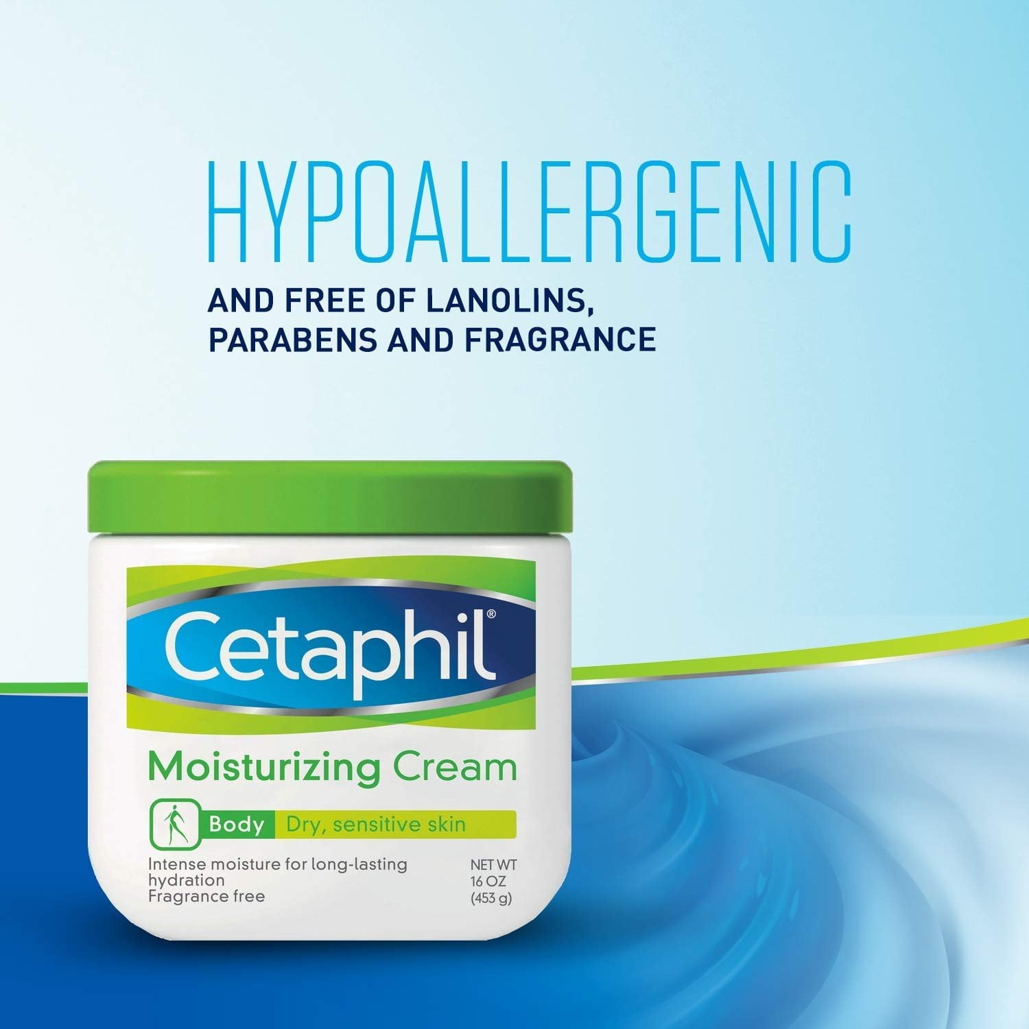Cetaphil Moisturizing Cream for Very Dry/Sensitive Skin Fragrance Free 16 oz
