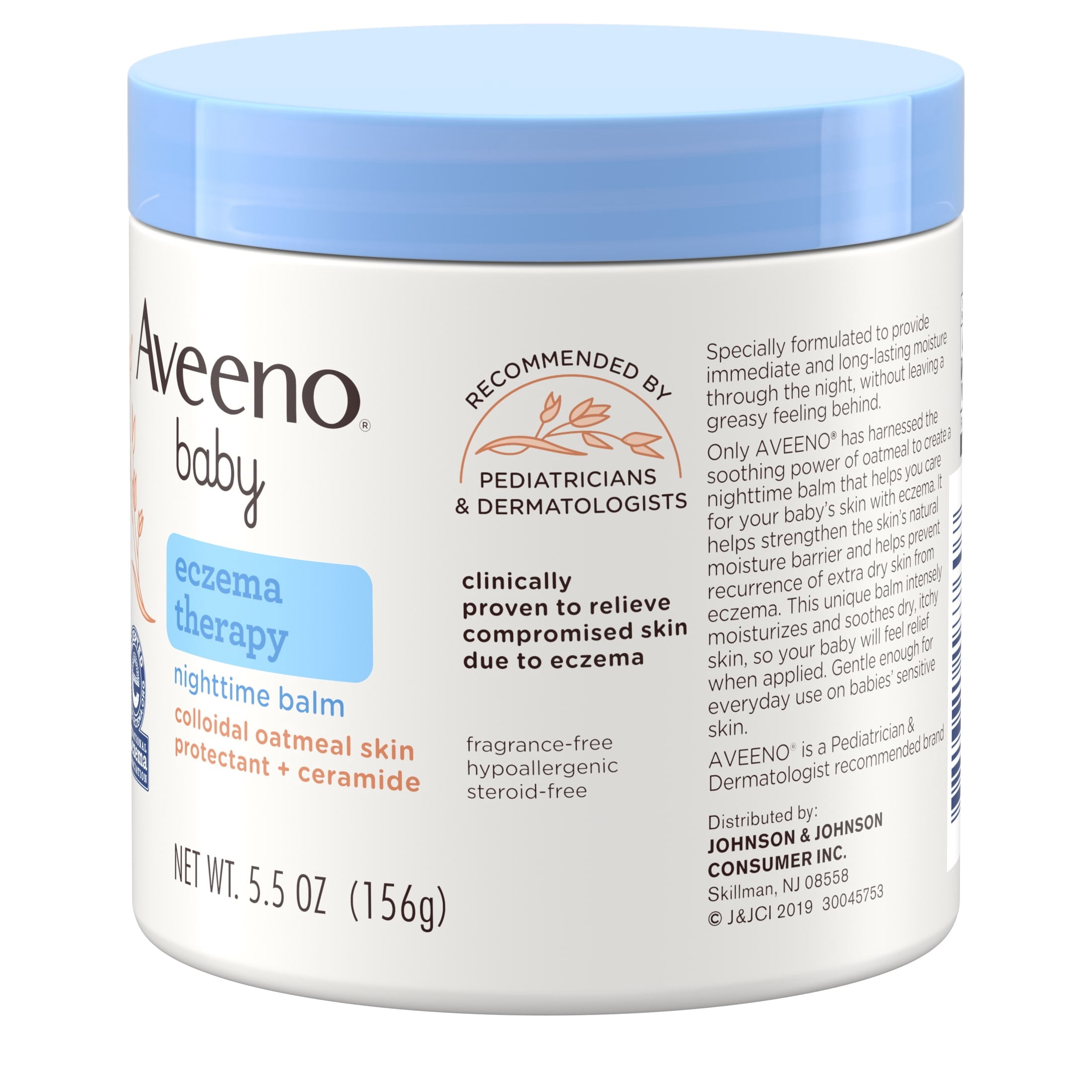Aveeno Baby Eczema Therapy Nighttime Body Balm, Colloidal Oatmeal, 5.5 oz