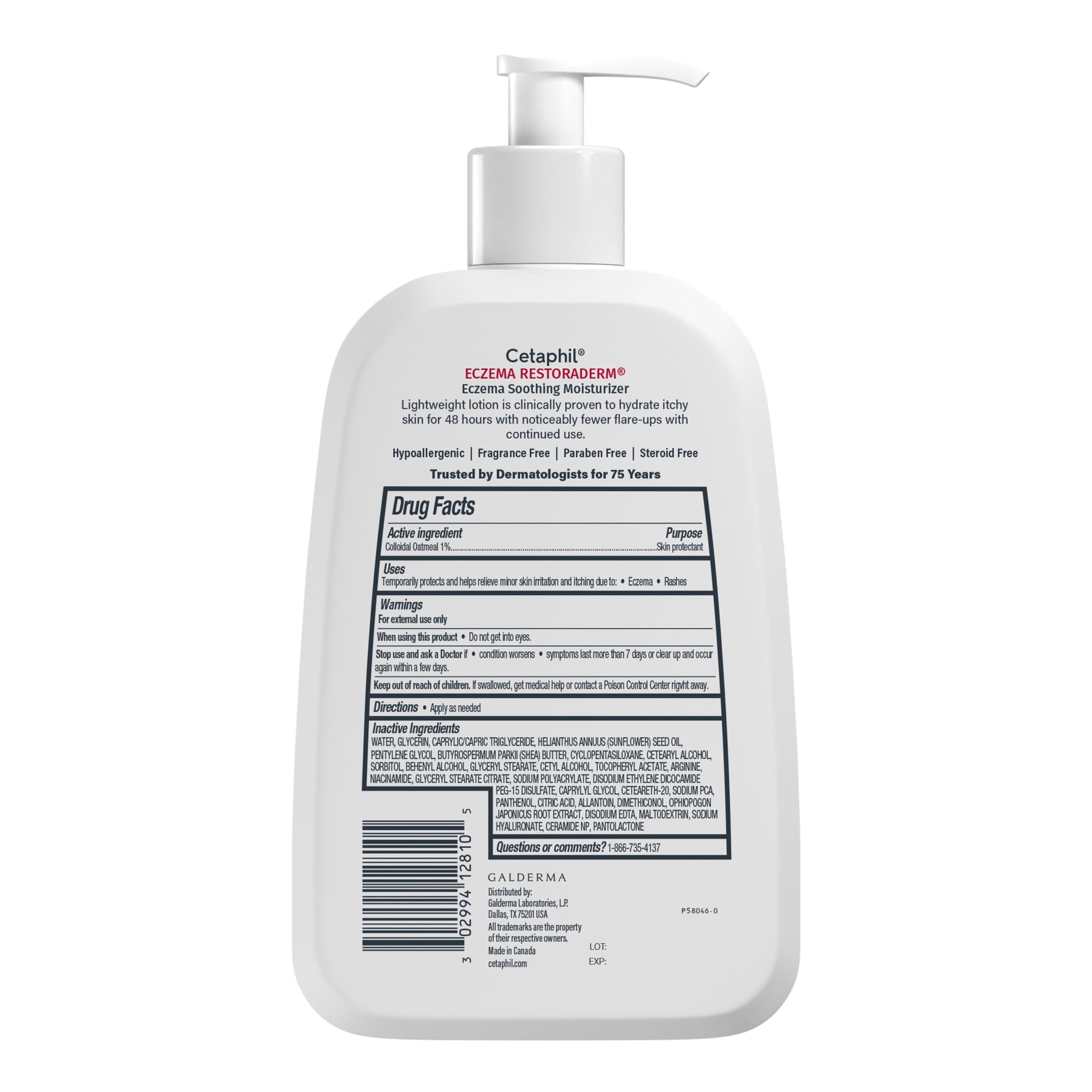 Cetaphil Eczema Restoraderm Soothing Moisturizer for Dry Itchy Skin, Unscented, 16 fl oz