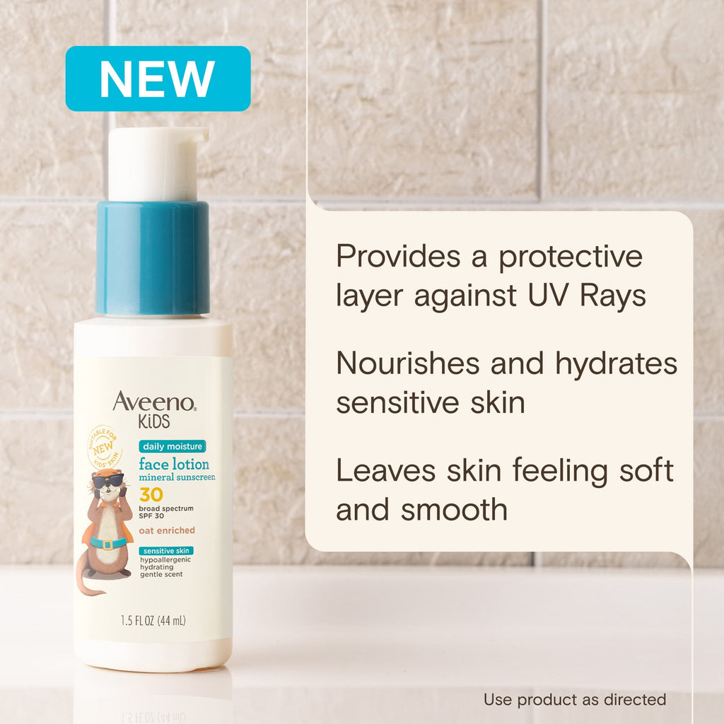 Aveeno Kids Daily Moisture Sunscreen Face Lotion, SPF 30, 1.5 fl. oz