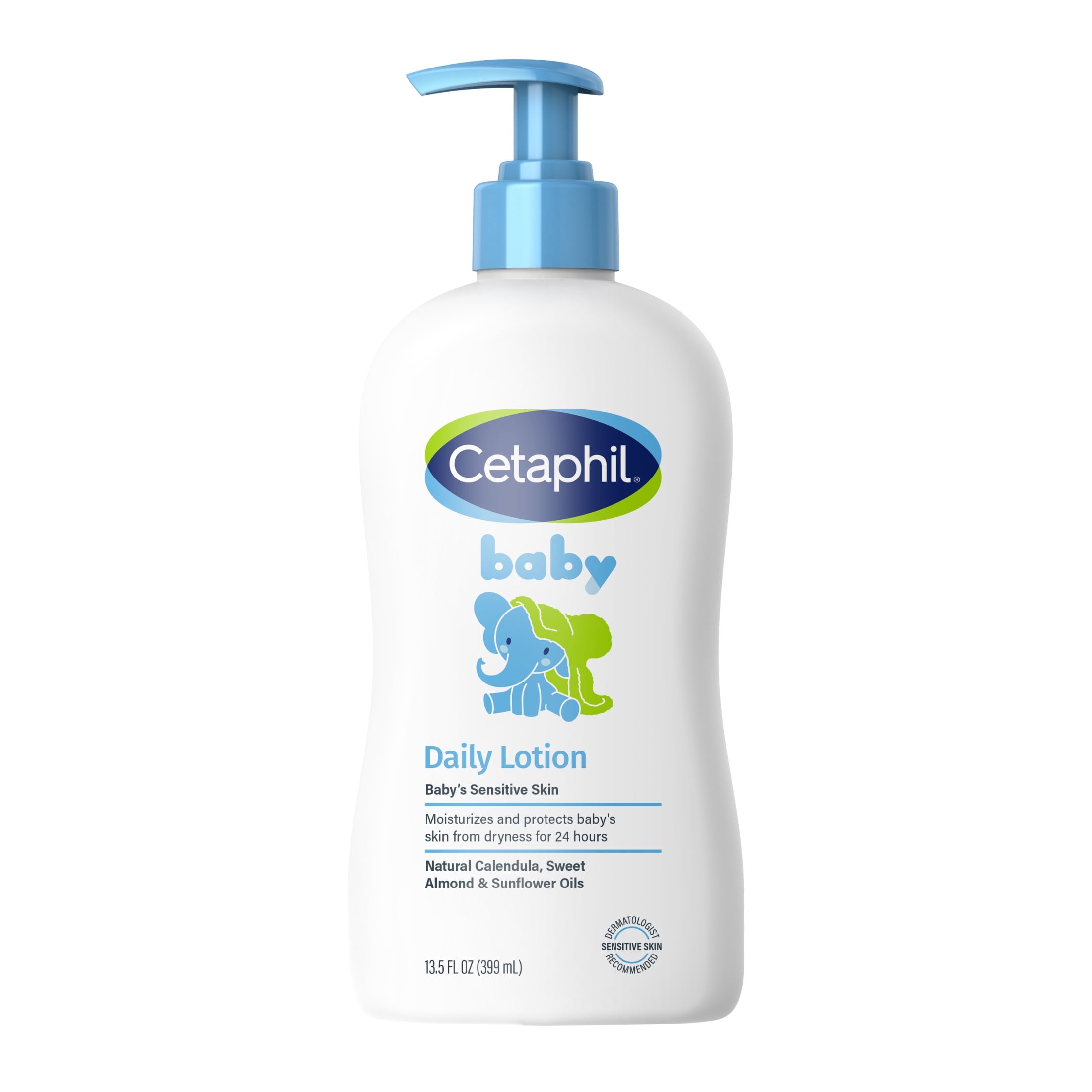 Cetaphil Baby Daily Lotion with Organic Calendula, Sweet Almond & Sunflower Oil For Sensitive Skin , 13.5 fl oz