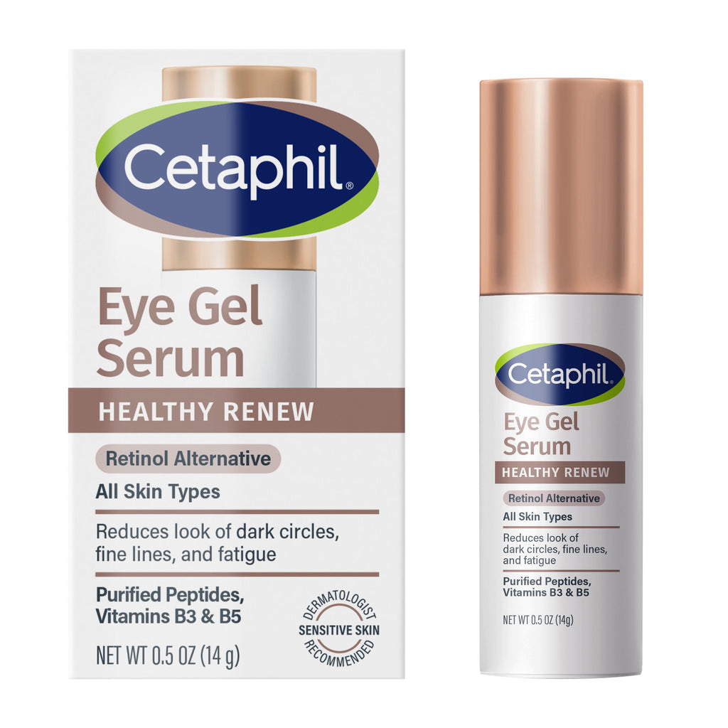 Cetaphil Healthy Renew Eye Gel Serum for Sensitive Skin with Purified Peptides, 0.5 oz