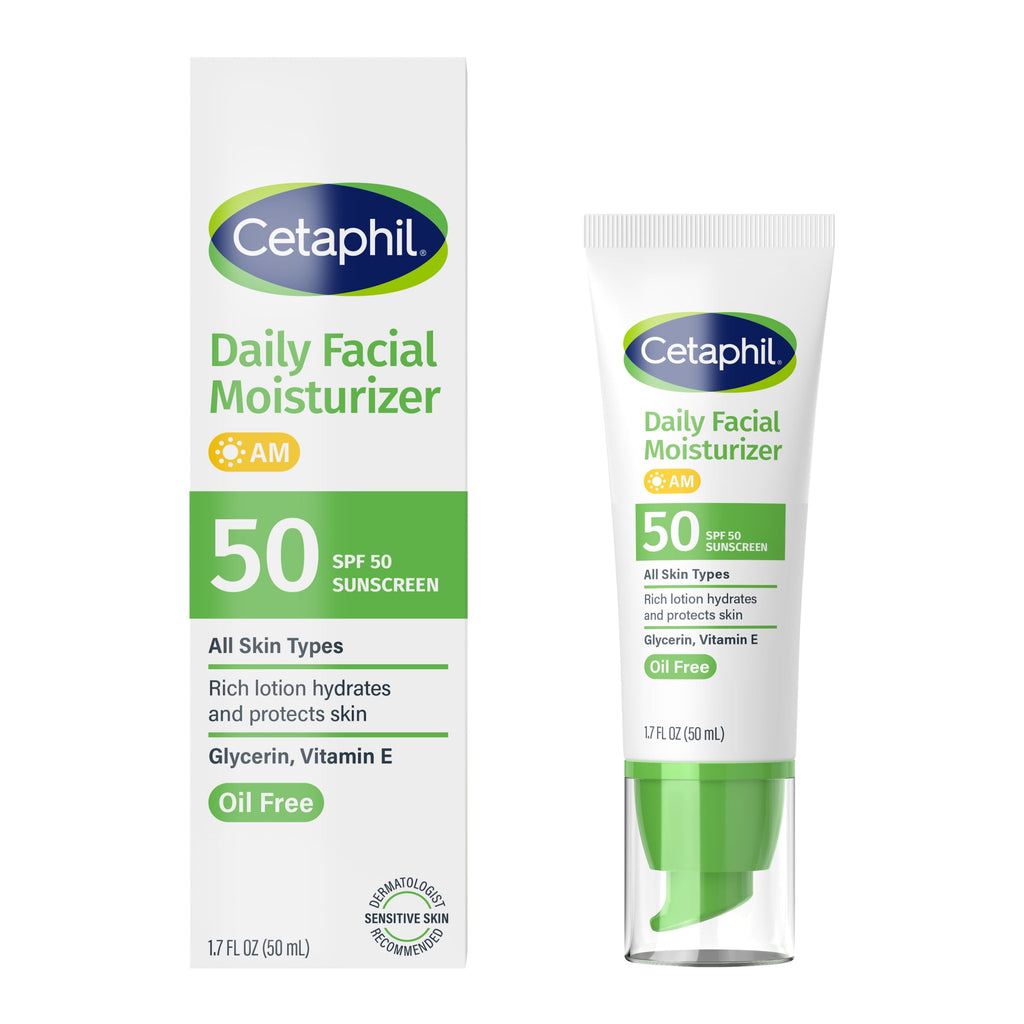Cetaphil Daily Facial Moisturizer Lotion, Broad Spectrum SPF 50, 1.7 fl oz