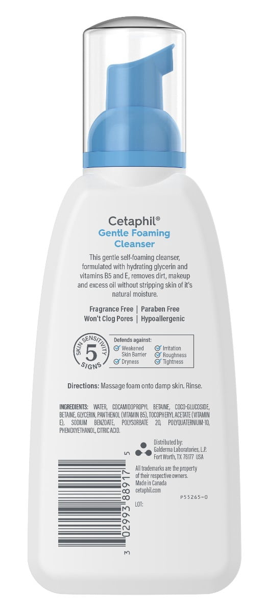Cetaphil Gentle Foaming Cleanser 8oz Dry To Normal (Pack of 3)