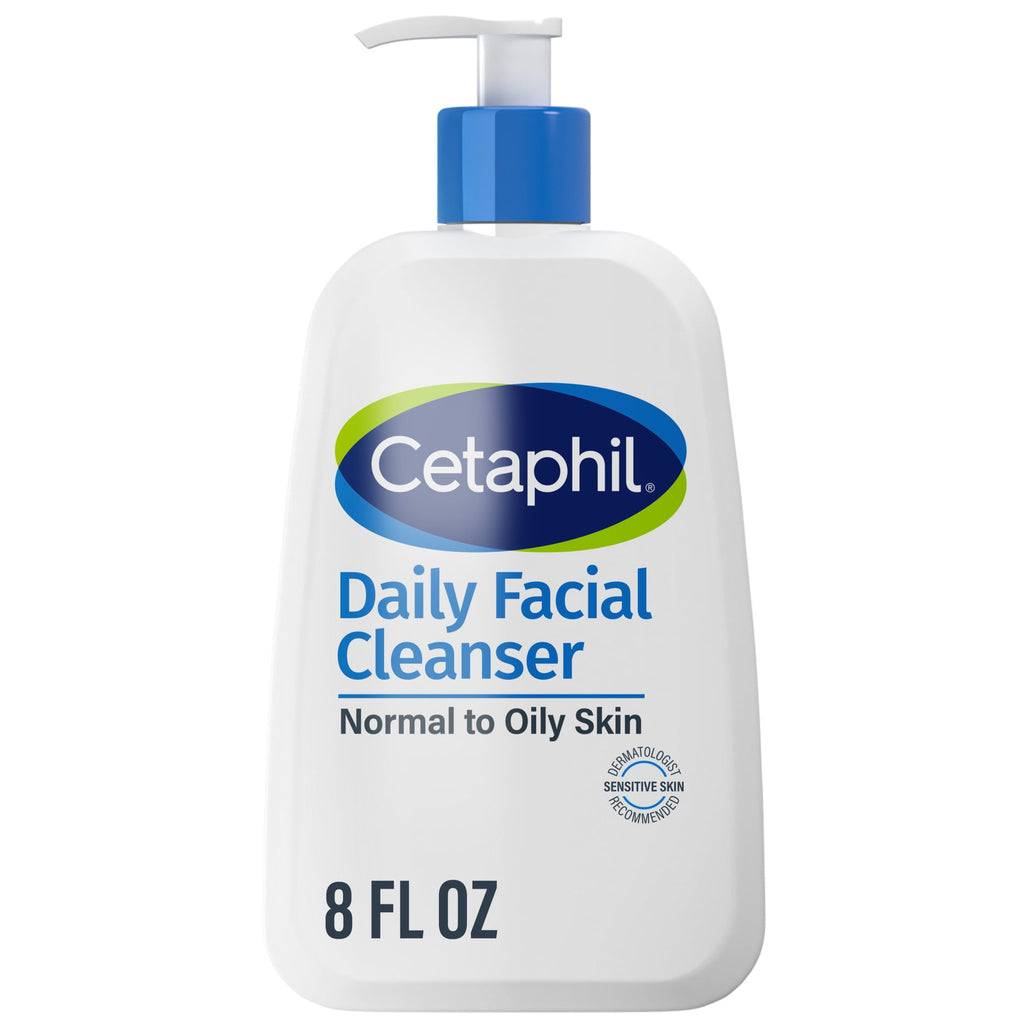 (2 pack) Cetaphil Daily Facial Cleanser Face Wash for Sensitive, Normal to Oily Skin, 8 oz