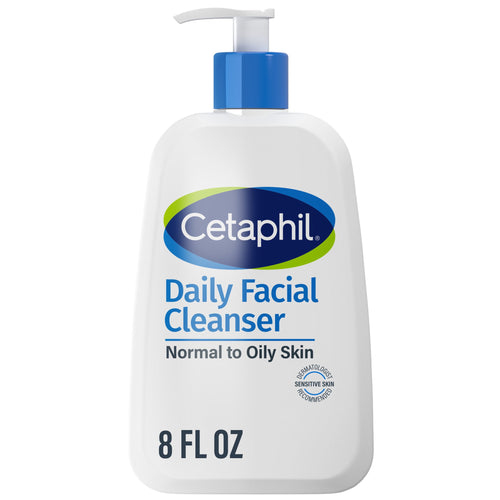 (2 pack) Cetaphil Daily Facial Cleanser Face Wash for Sensitive, Normal to Oily Skin, 8 oz