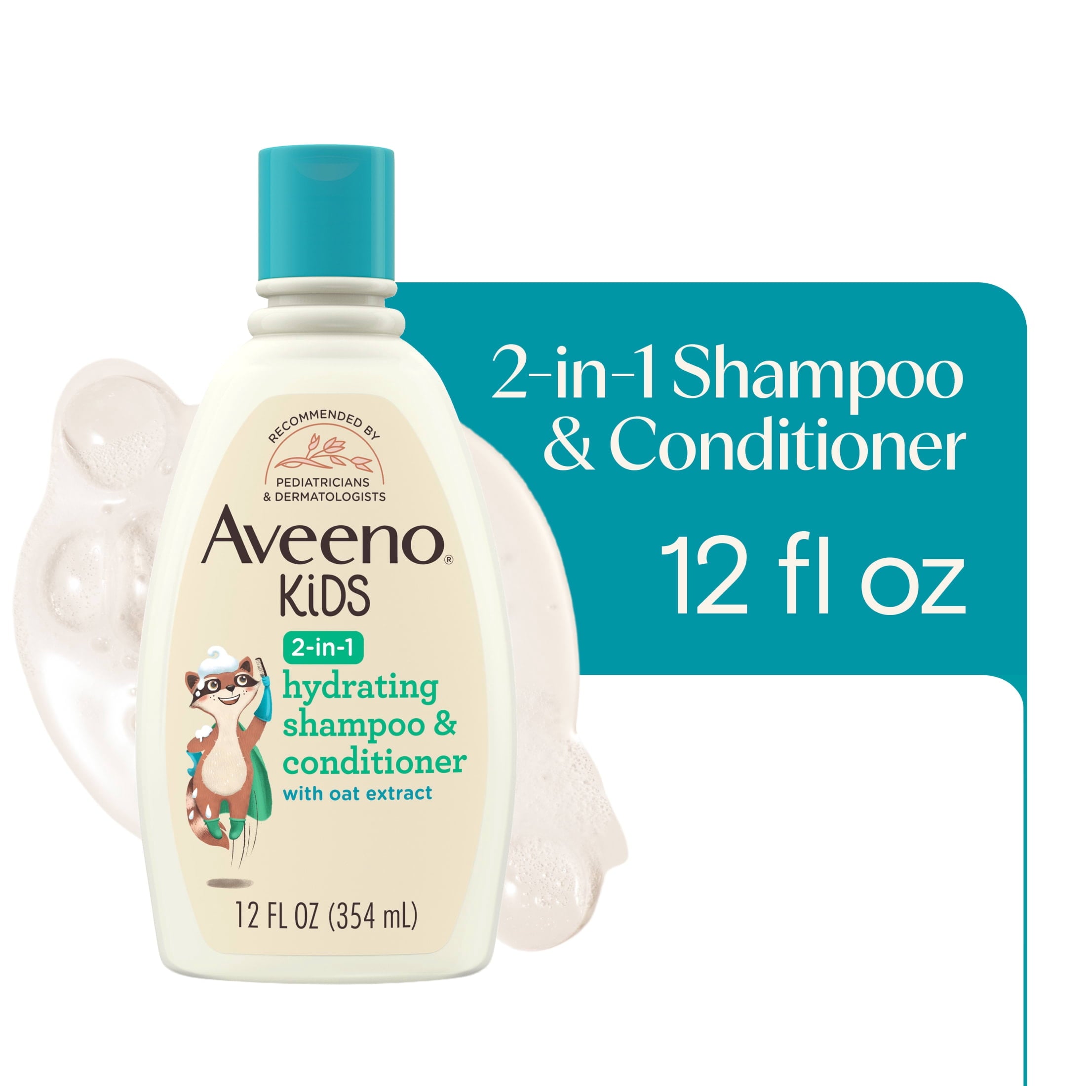 Aveeno Kids 2-in-1 Shampoo & Conditioner, 12 Fl oz