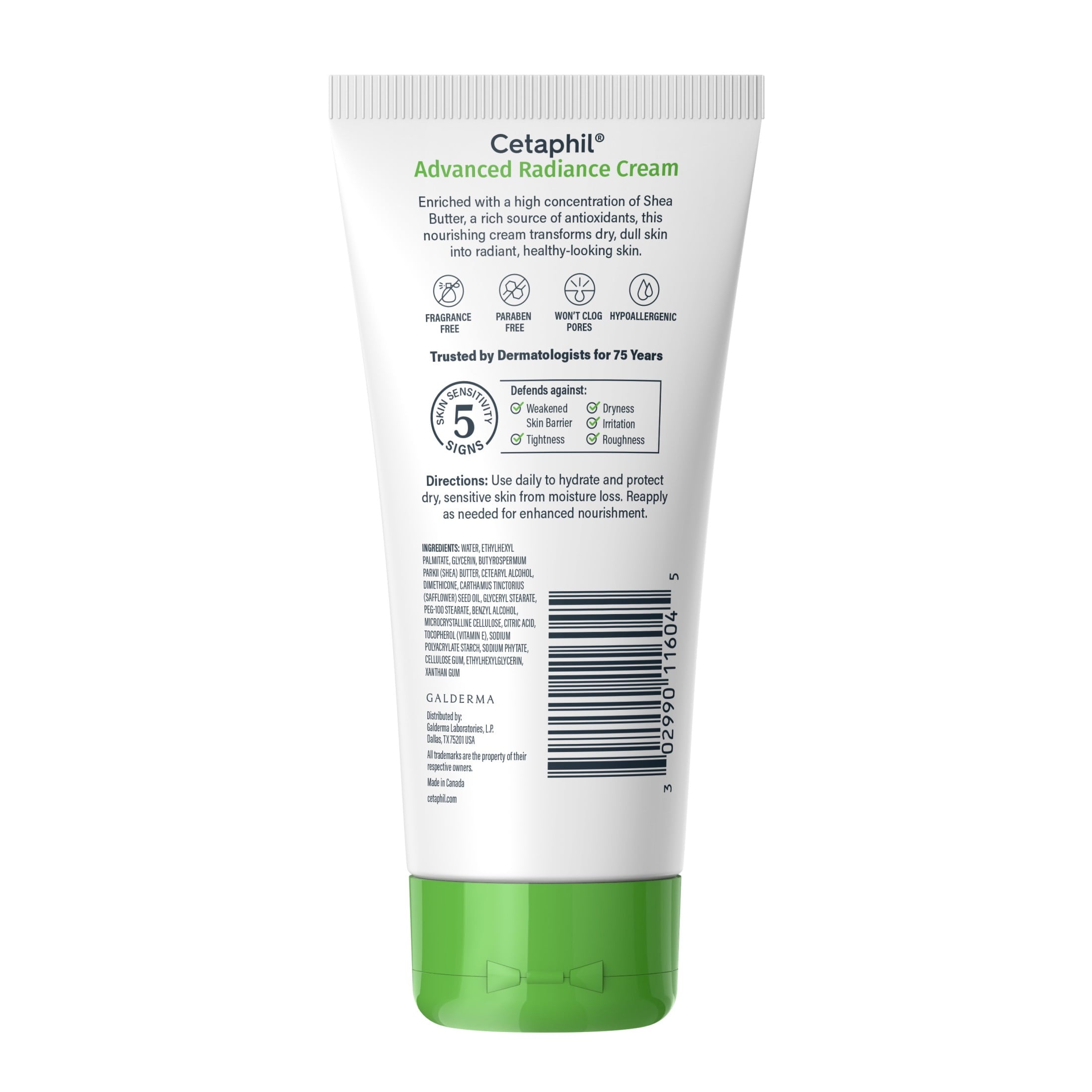 CETAPHIL Advanced Radiance Cream with Shea Butter, 6 oz, For Dry, Dull Skin, More Radiant Skin