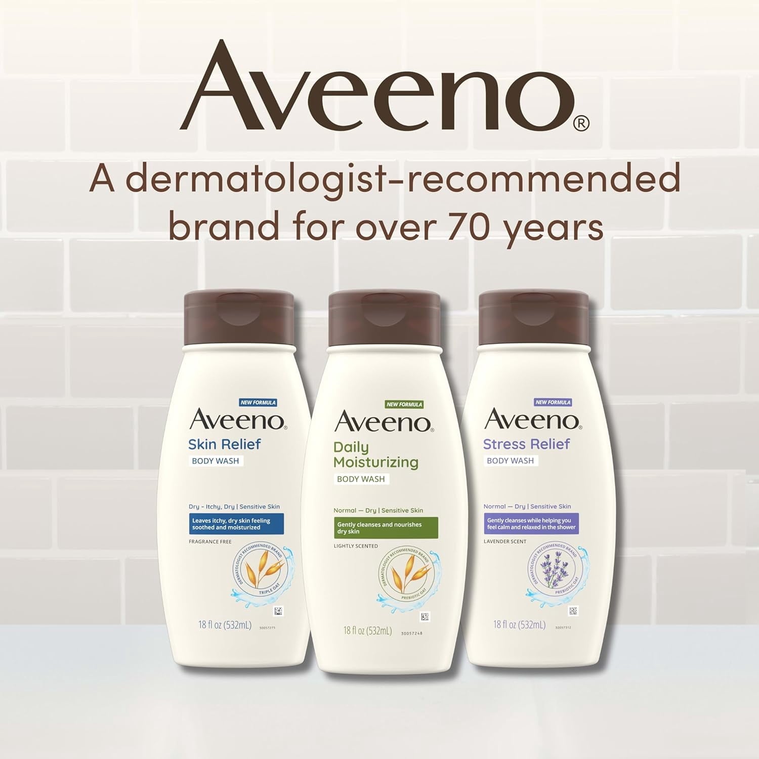 Aveeno Daily Moisturizing Body Wash - 18 Oz, 3 Pack