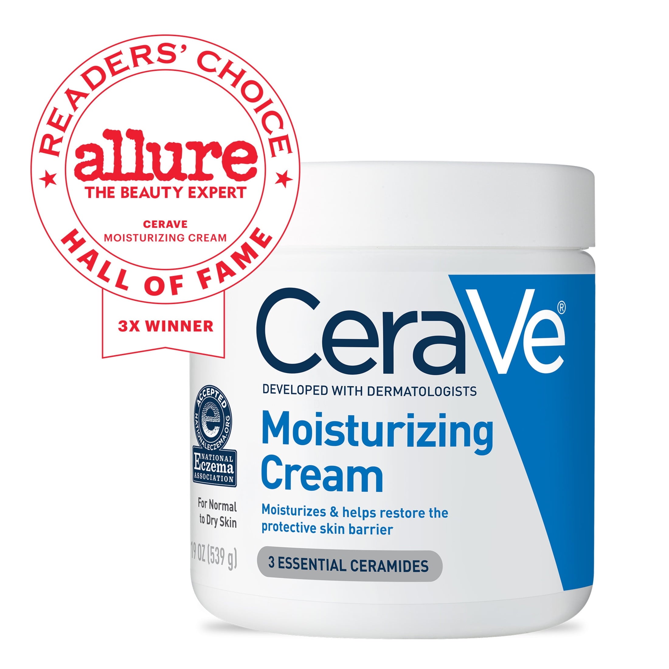 CeraVe Moisturizing Cream Face Moisturizer & Body Lotion for Normal to Very Dry Skin, 8 fl oz