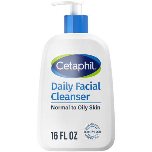 (2 pack) Cetaphil Daily Facial Cleanser Face Wash for Sensitive, Normal to Oily Skin, 16 oz