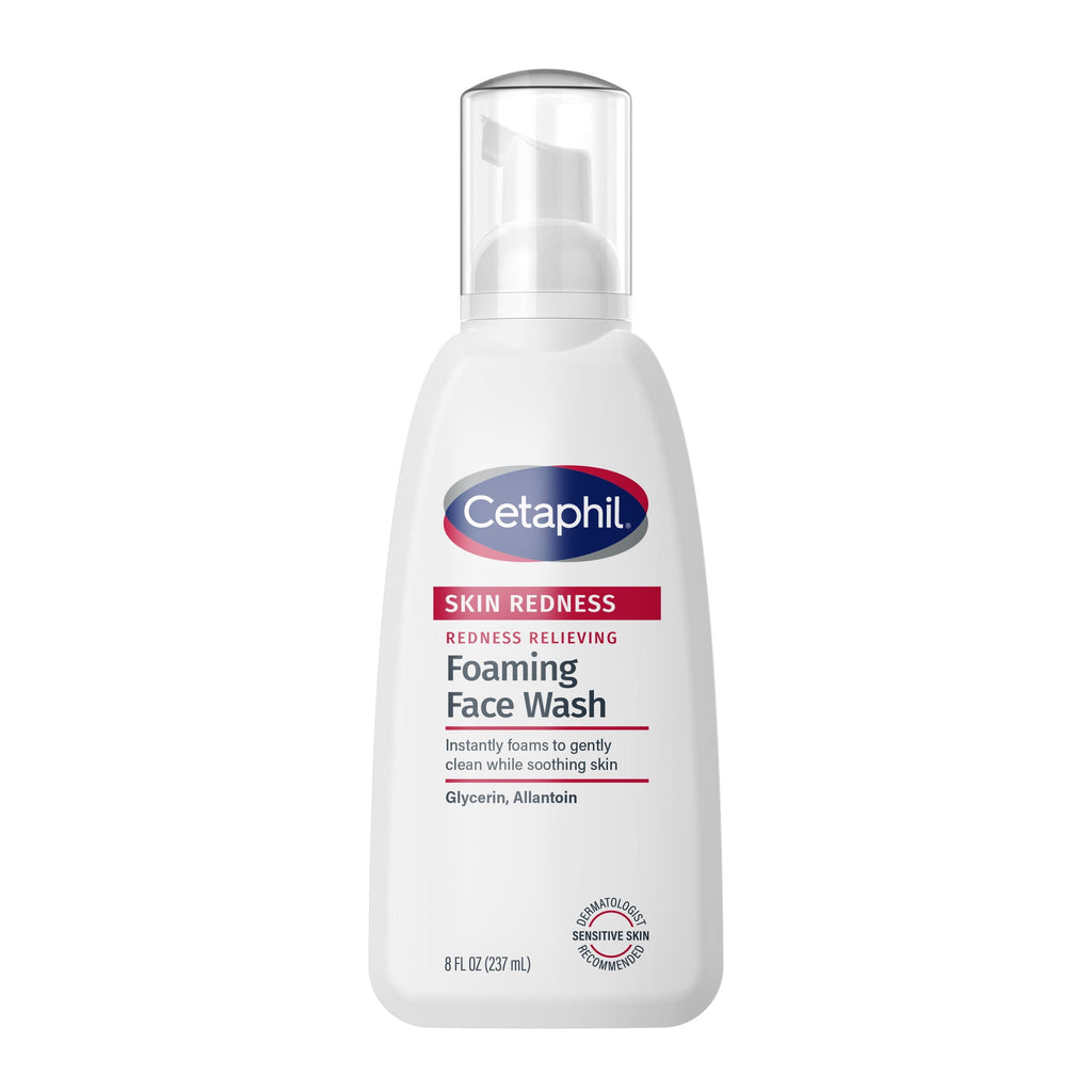 Cetaphil Foaming Face Wash Soothes Redness Prone Skin for Sensitive Skin, 8 oz