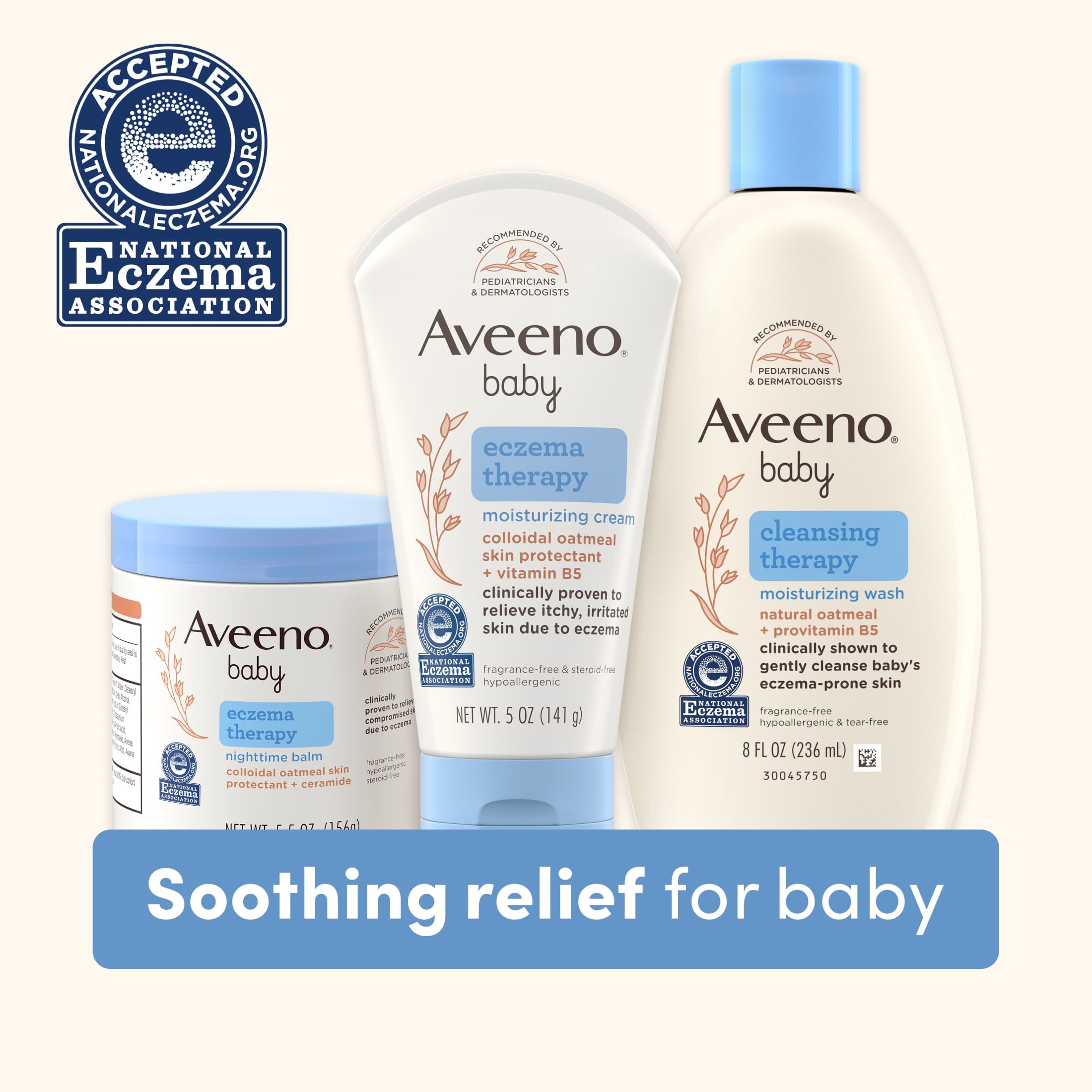 Aveeno Baby Eczema Therapy Nighttime Body Balm, Colloidal Oatmeal, 5.5 oz