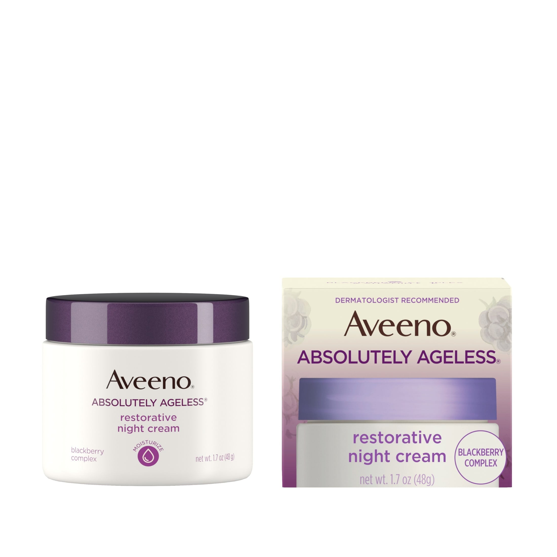 Aveeno Absolutely Ageless Restorative Night Cream for Face, 1.7 oz