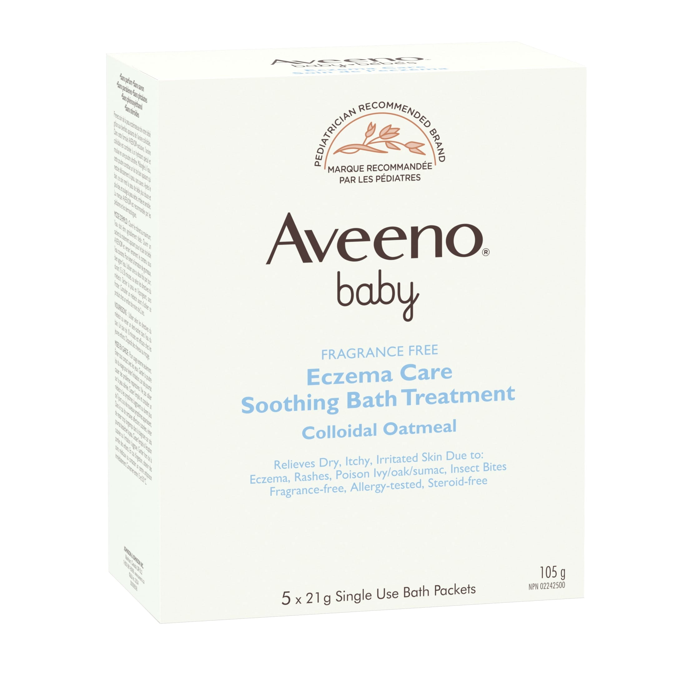 Aveeno Baby Eczema Therapy Soothing Bath Treatment, Oatmeal, 5 Count