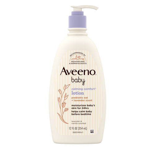 (2 pack) Aveeno Baby Calming Comfort Moisturizing Bedtime Lotion, 12 fl. oz