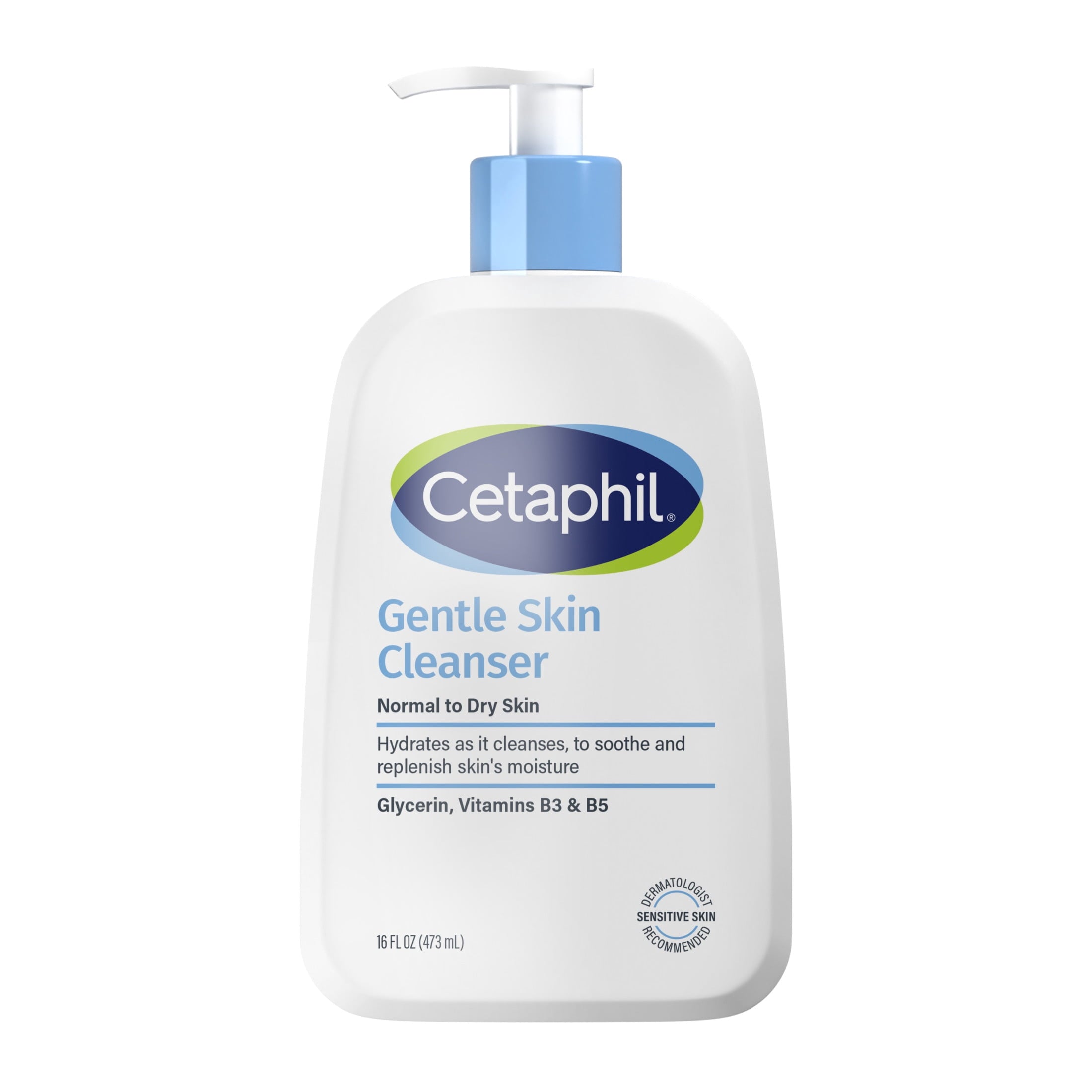 (2 pack) Cetaphil Face Wash Hydrating Gentle Skin Cleanser for Dry to Normal Sensitive Skin, 16 oz