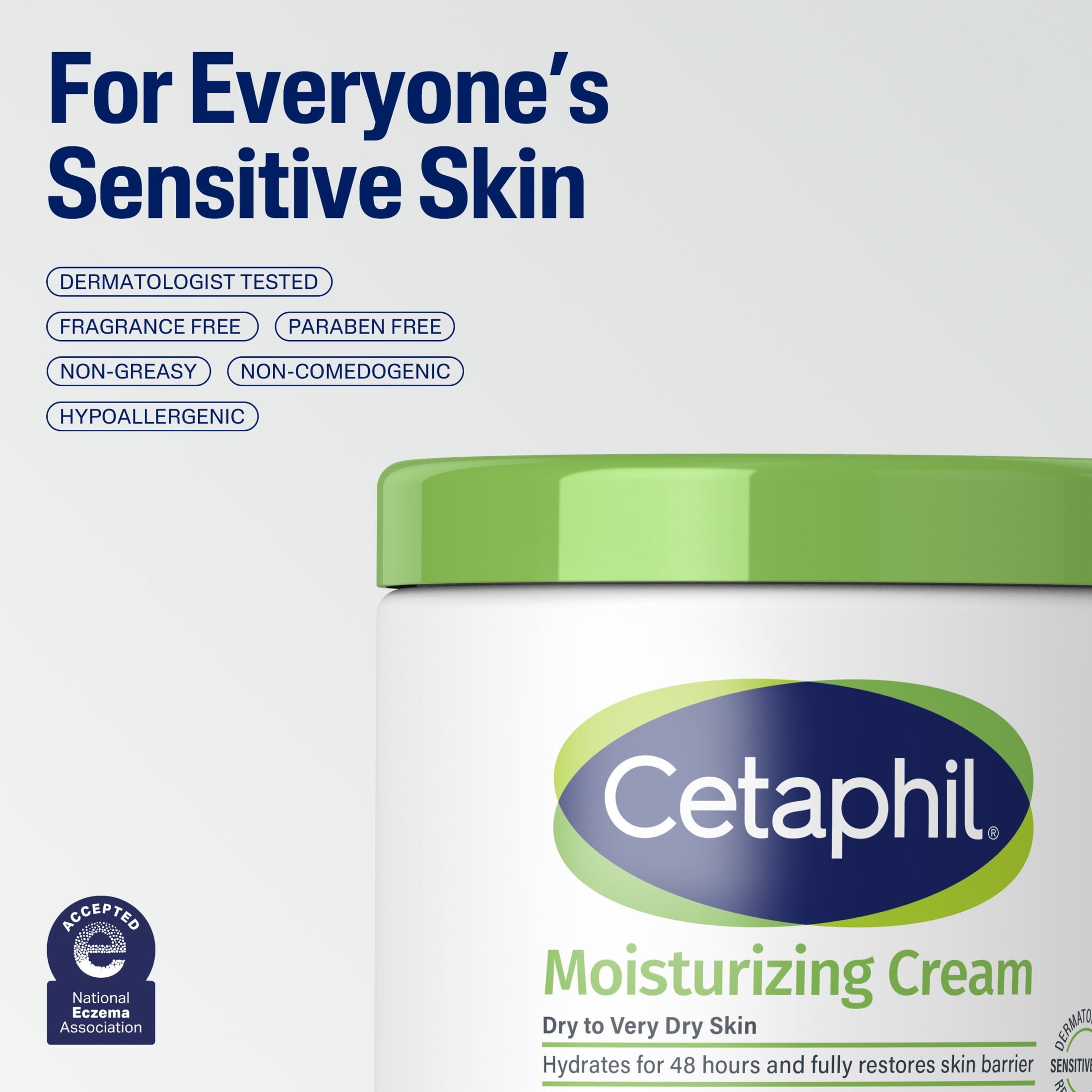 Cetaphil Moisturizing Cream for Dry to Very Dry Skin, Unscented, 20 fl oz