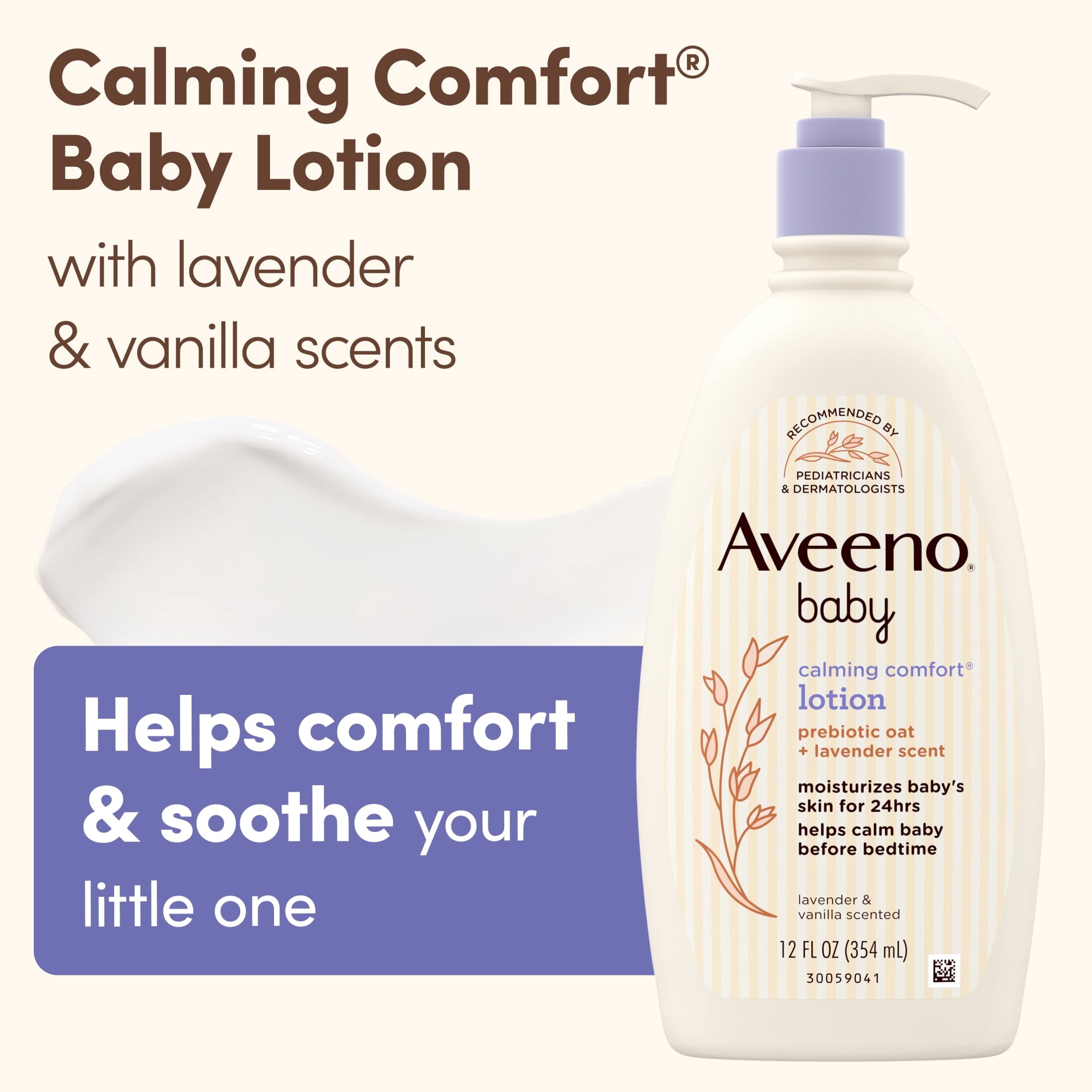 Aveeno Baby Calming Comfort Moisturizing Bedtime Lotion, 12 fl. oz