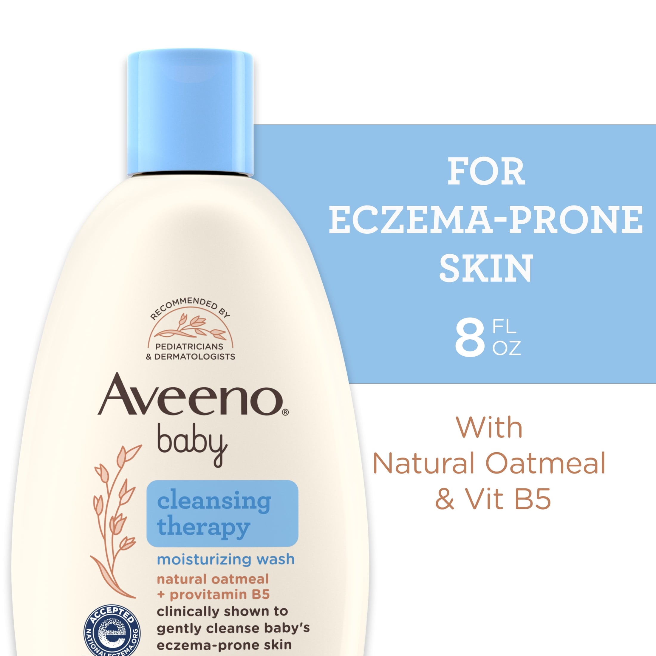 (2 pack) Aveeno Infant Baby Cleansing Therapy Moisturizing Bath Body Wash, Oatmeal, 8 fl oz
