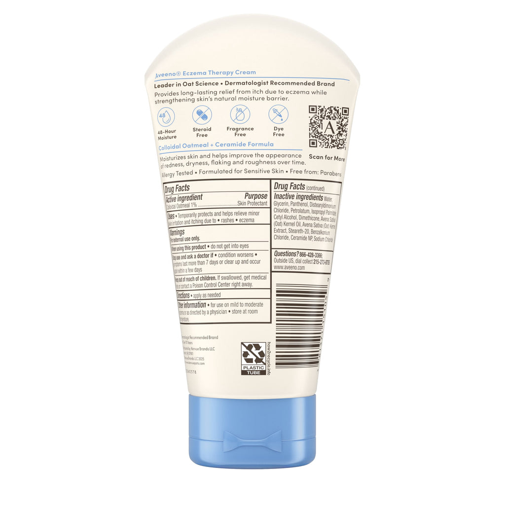 Aveeno Eczema Therapy Daily Soothing Body Cream, Steroid-Free, 5 oz