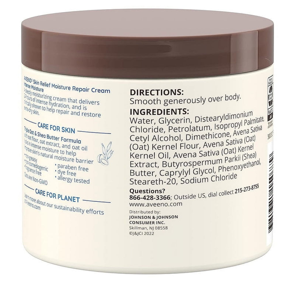 Aveeno Skin Relief Moisturizing Cream Extra-Dry Skin, 11 oz, 3 Pack