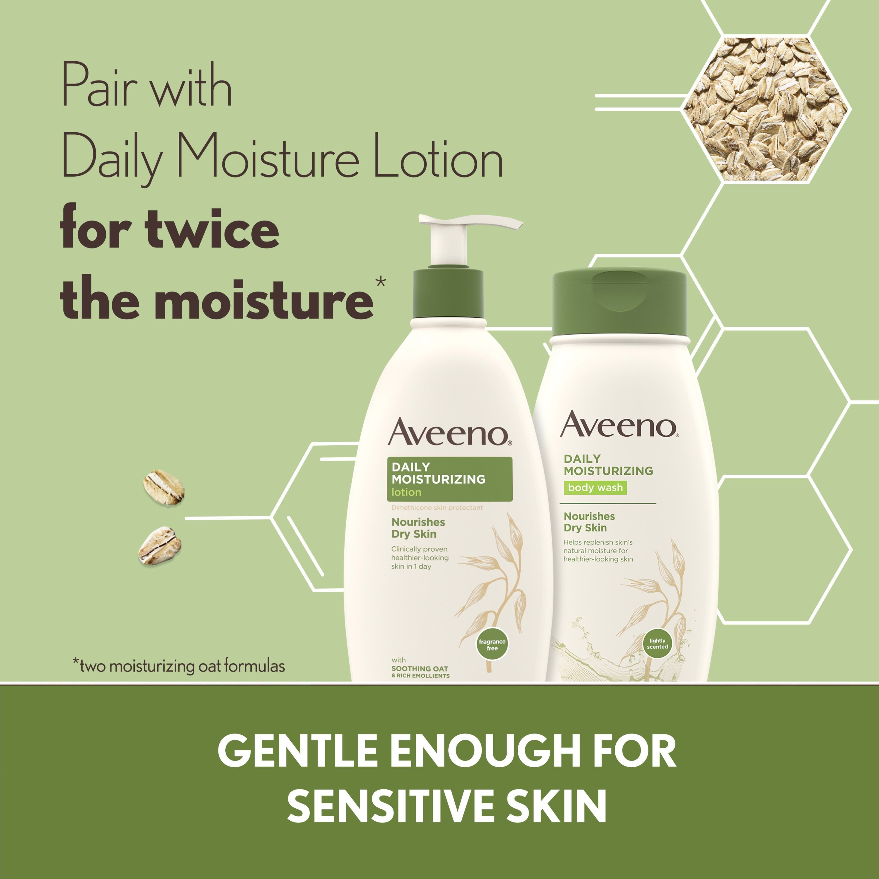 AVEENO Daily Moisturizing Nourishes Dry Skin Lightly Scented Body Wash 18 oz