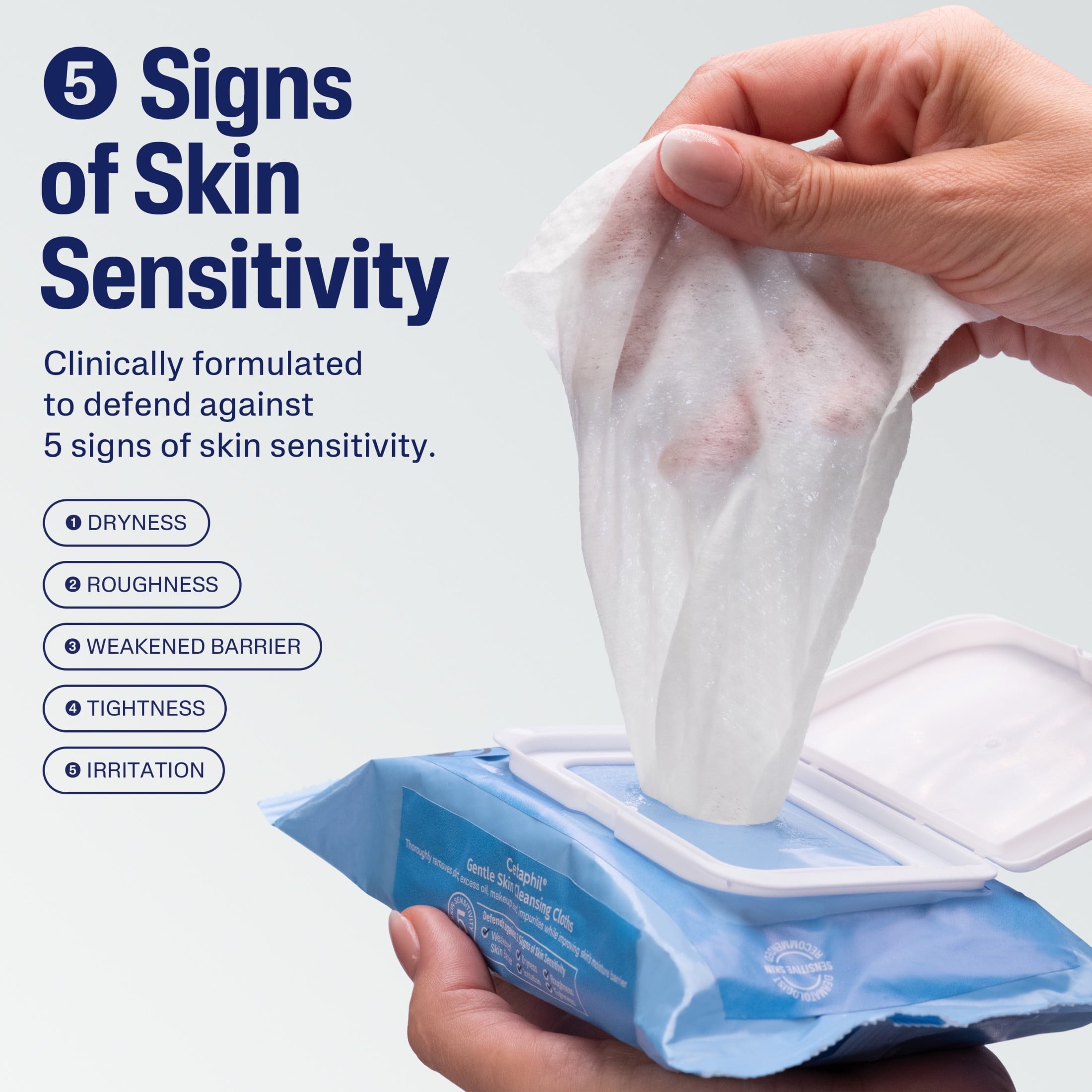 (3 pack) Cetaphil Gentle Skin Cleansing Cloths, 25 ct, Fragrance Free Face and Body Wipes