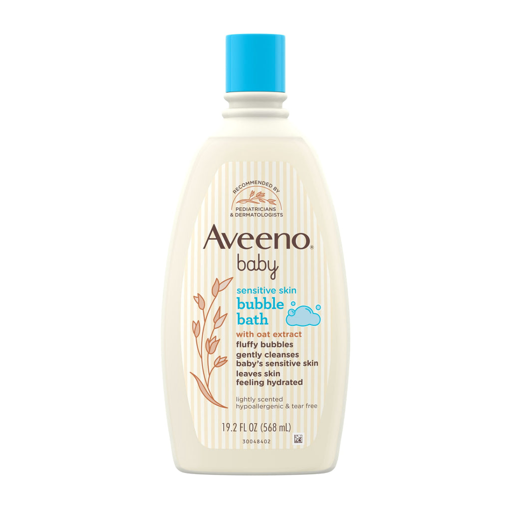 Aveeno Baby Sensitive Skin Bubble Bath with Oat Extract, 19.2 fl. oz