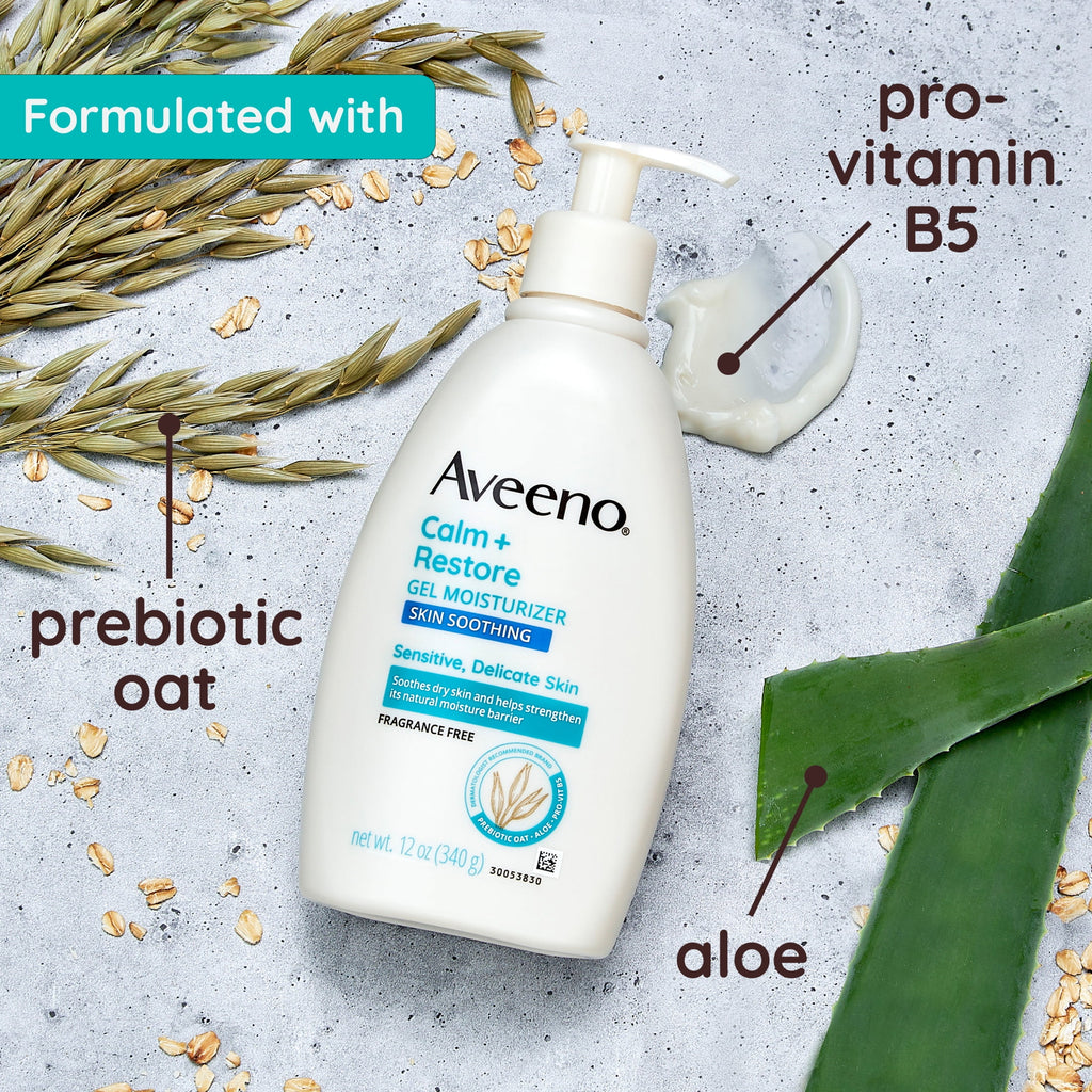 Aveeno Calm + Restore Daily Gel Body Moisturizer, 12 oz