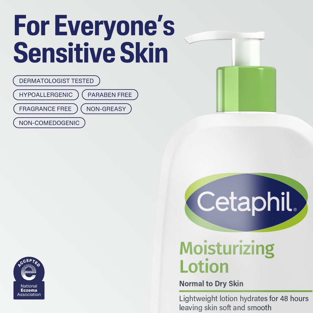 (2 pack) Cetaphil Moisturizing Lotion for Normal to Dry Skin, Hydrating Fragrance Free, 8 fl oz