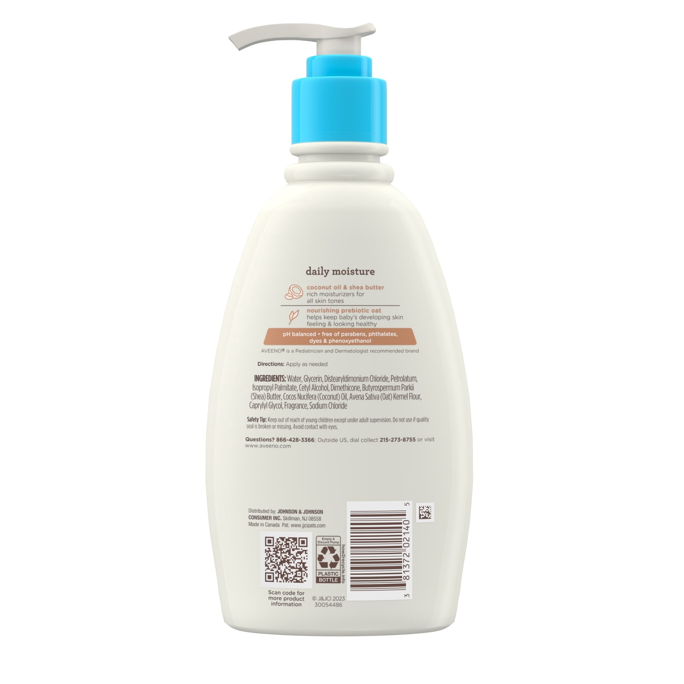 Aveeno Baby Daily Moisturizing Body Lotion Cream for Baby and Toddler with Nourishing Oat, 12 fl oz