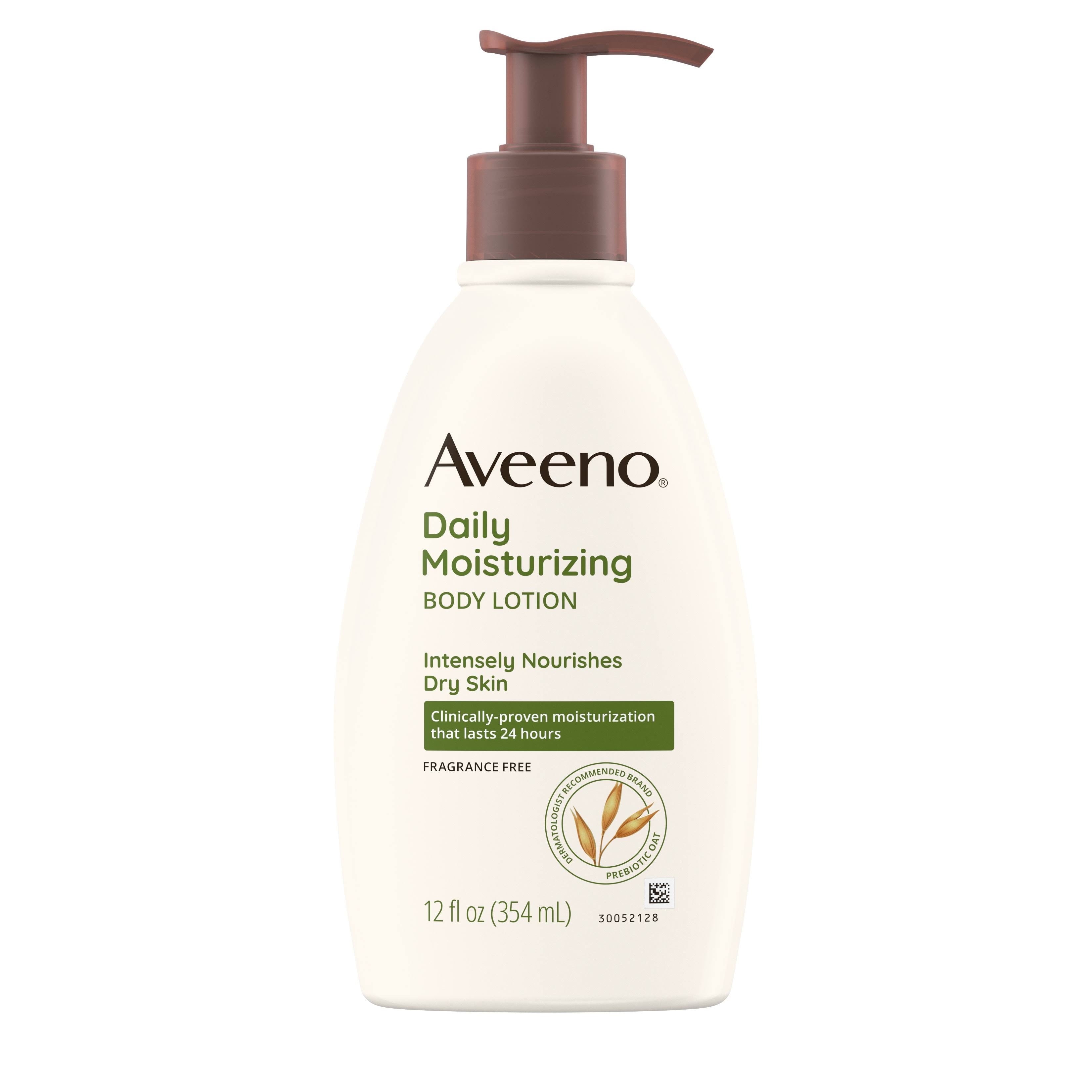 Aveeno Active Naturals Daily Moisturizing Lotion, Fragrance Free, 12 fl oz (Pack of 1)