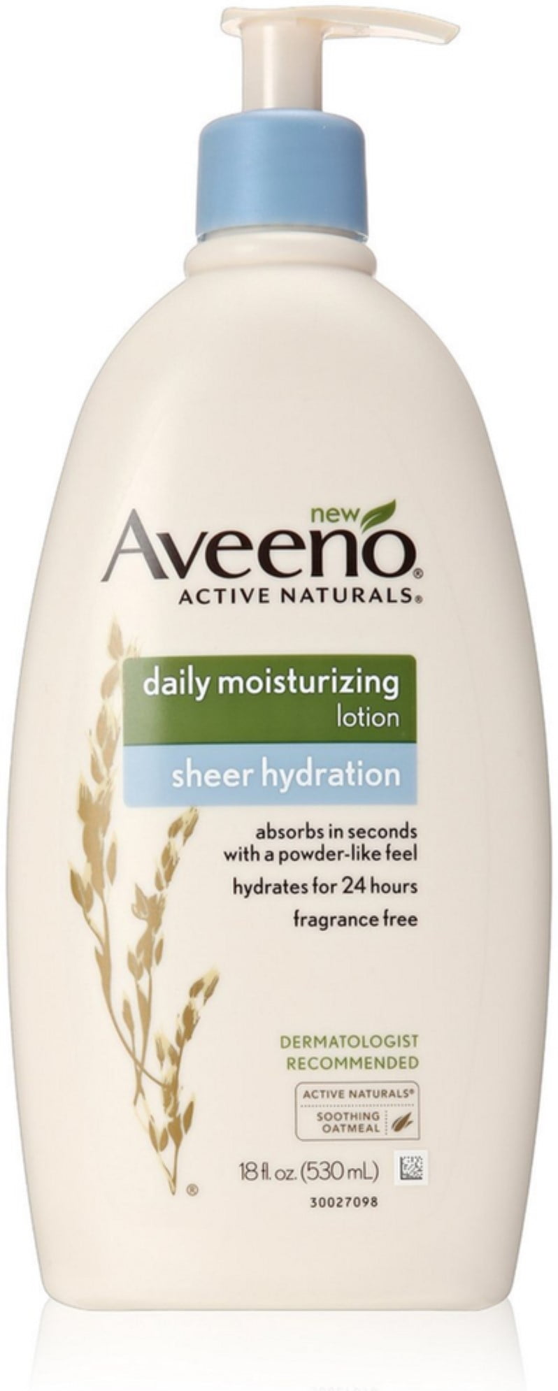 Aveeno Active Naturals Daily Moisturizing Lotion, Sheer Hydration 18 oz (Pack of 2)