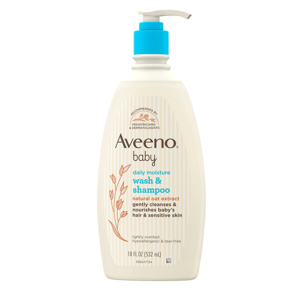 Aveeno Baby Daily Moisture Body Wash & Shampoo, 18 Fl oz