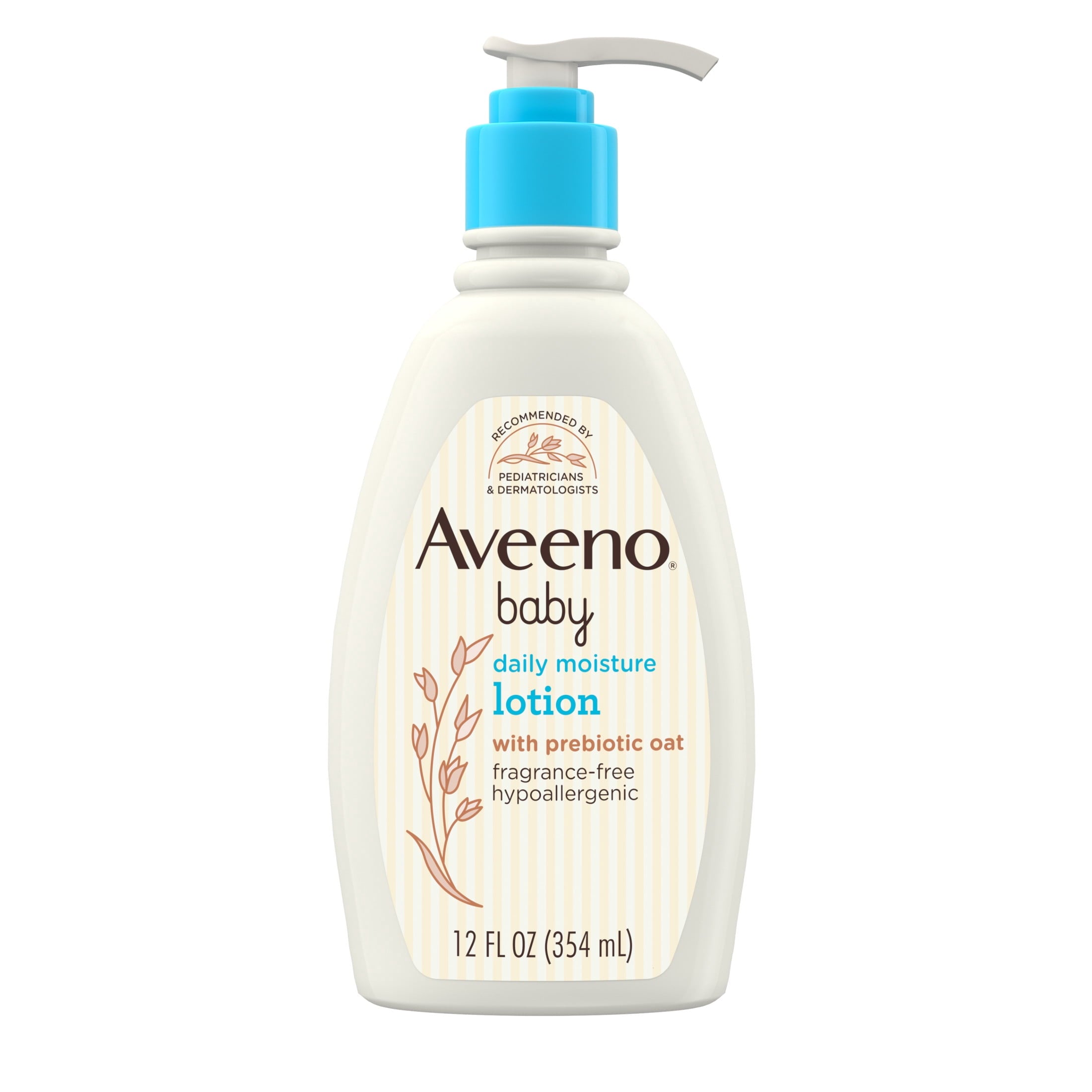 Aveeno Baby Daily Moisture Body Lotion for Baby and Toddler with Prebiotic Oatmeal, 12 fl oz