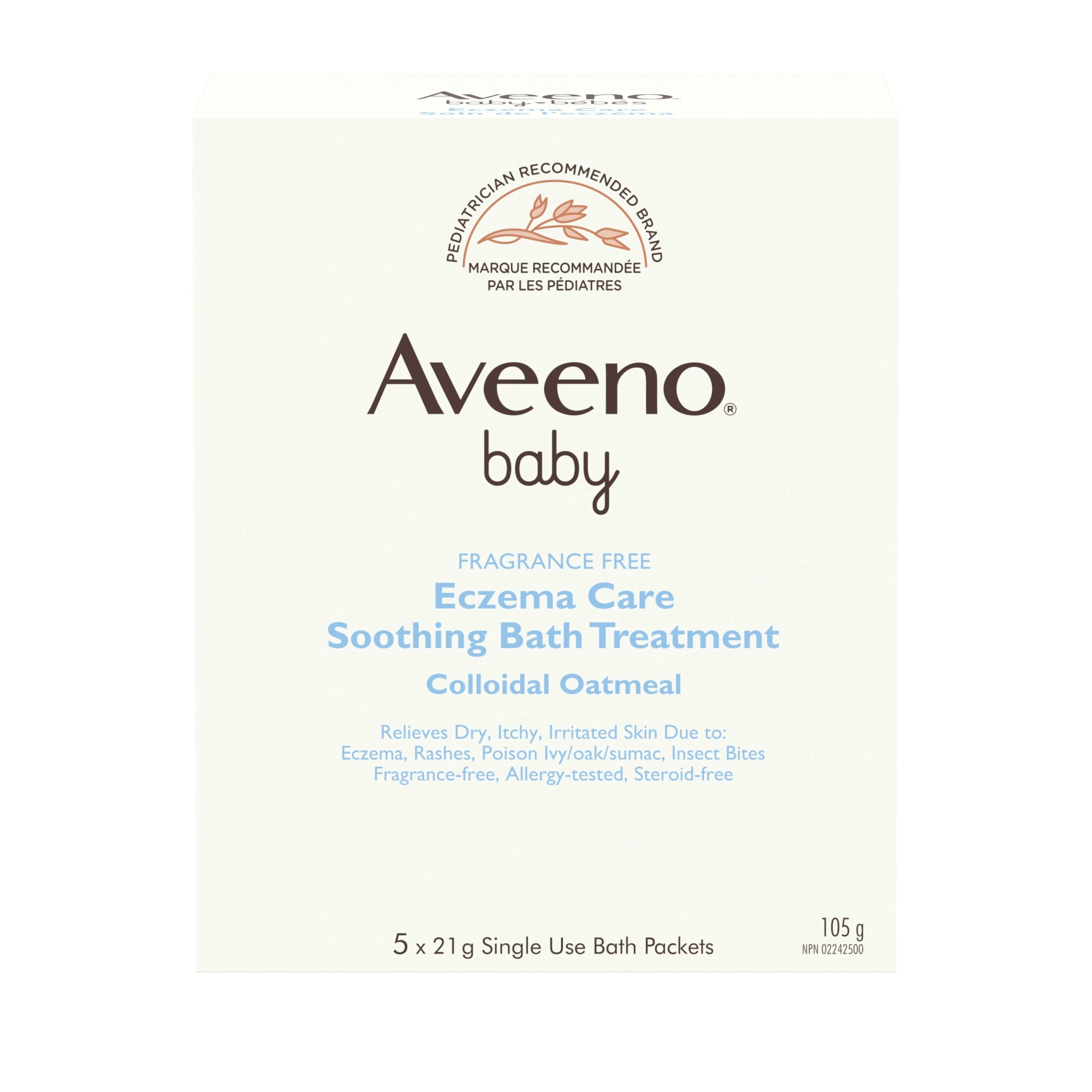 Aveeno Baby Eczema Therapy Soothing Bath Treatment, Oatmeal, 5 Count