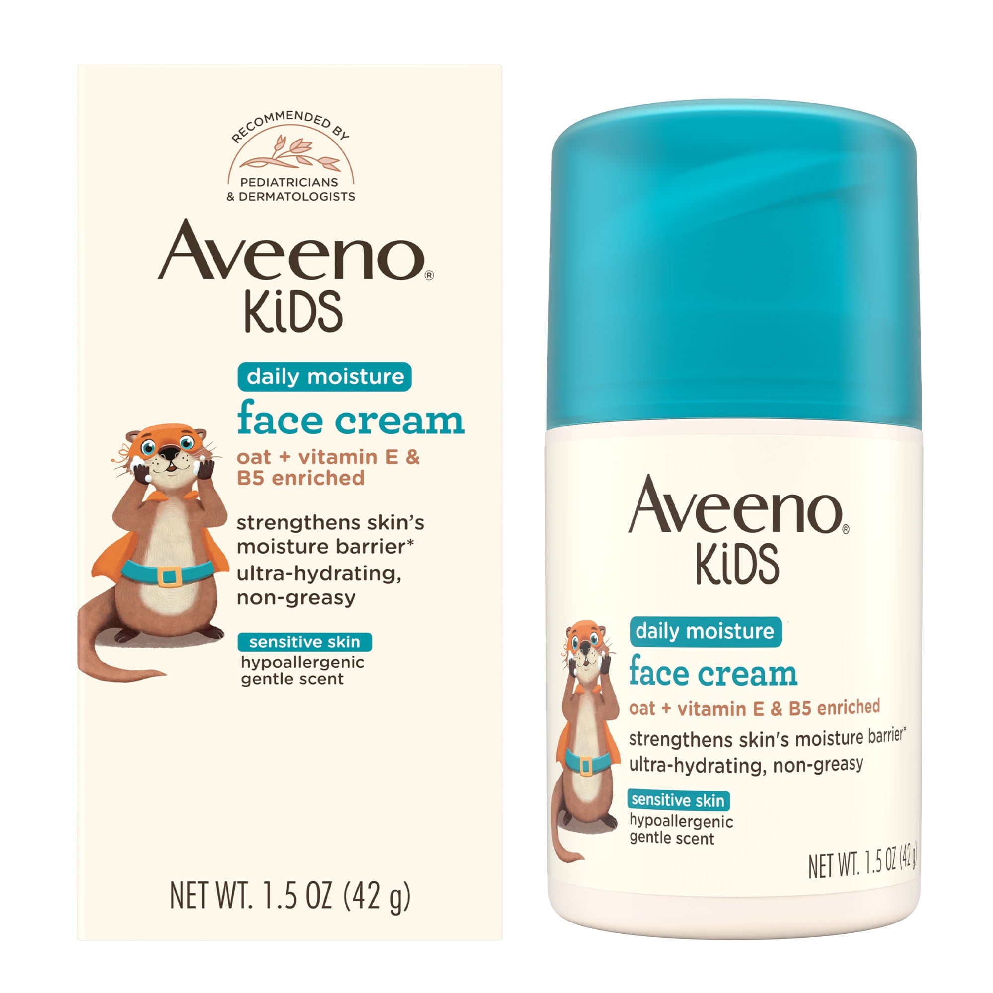 Aveeno Kids Daily Moisture Face Cream for Sensitive Skin, 1.5 oz