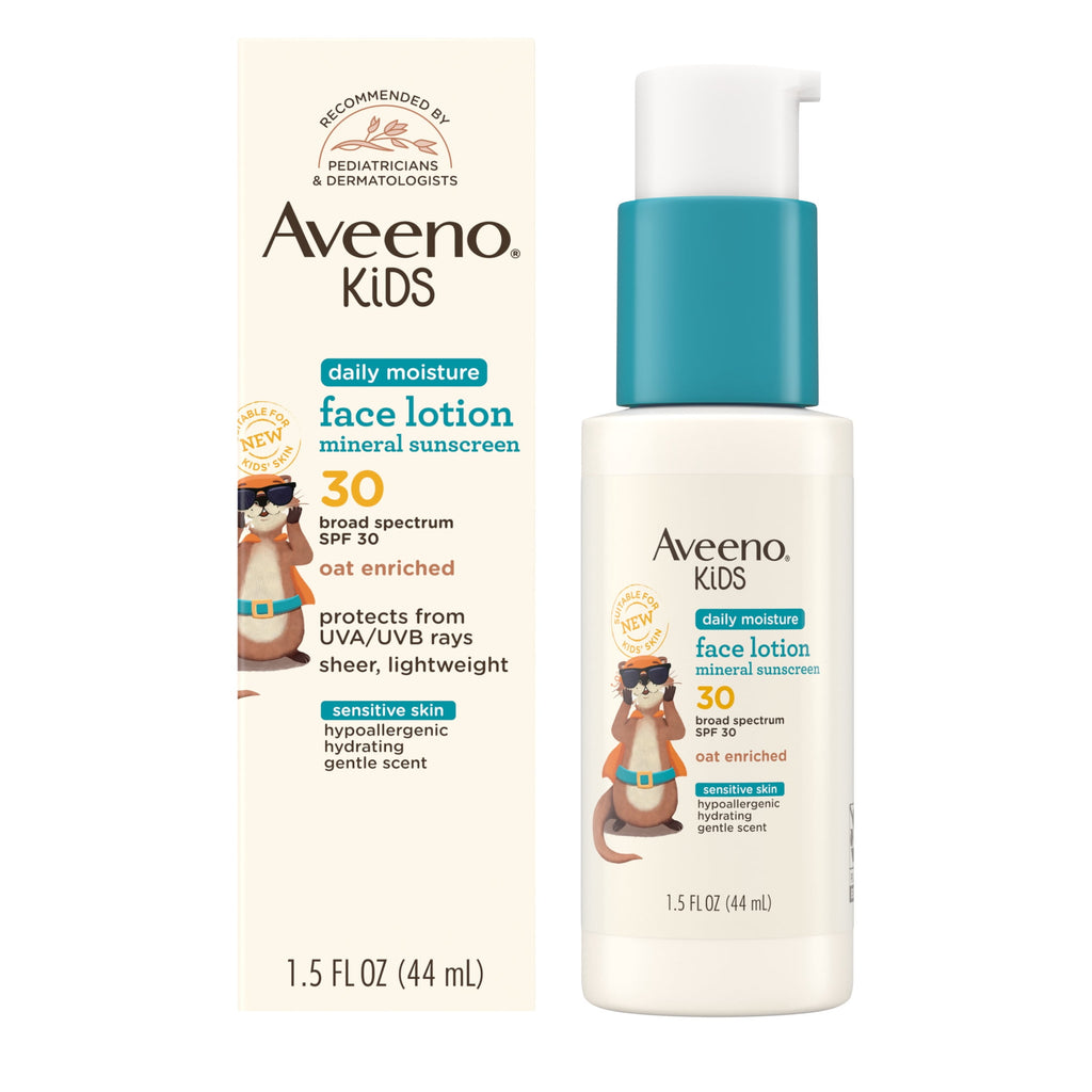 Aveeno Kids Daily Moisture Sunscreen Face Lotion, SPF 30, 1.5 fl. oz