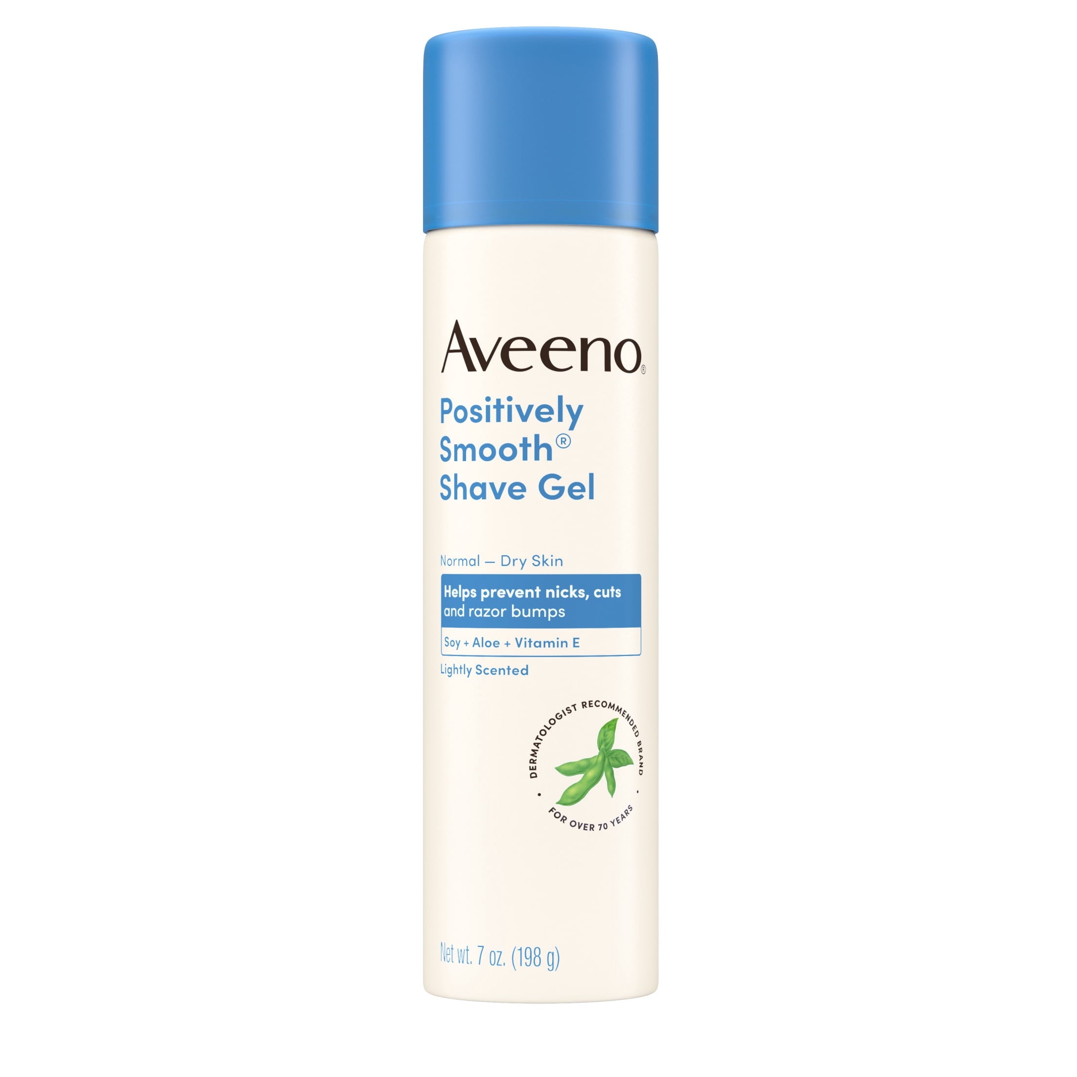 Aveeno Positively Smooth Shaving Gel with Aloe, Shave Cream for Men and Women, Lightly Scented, 7 oz