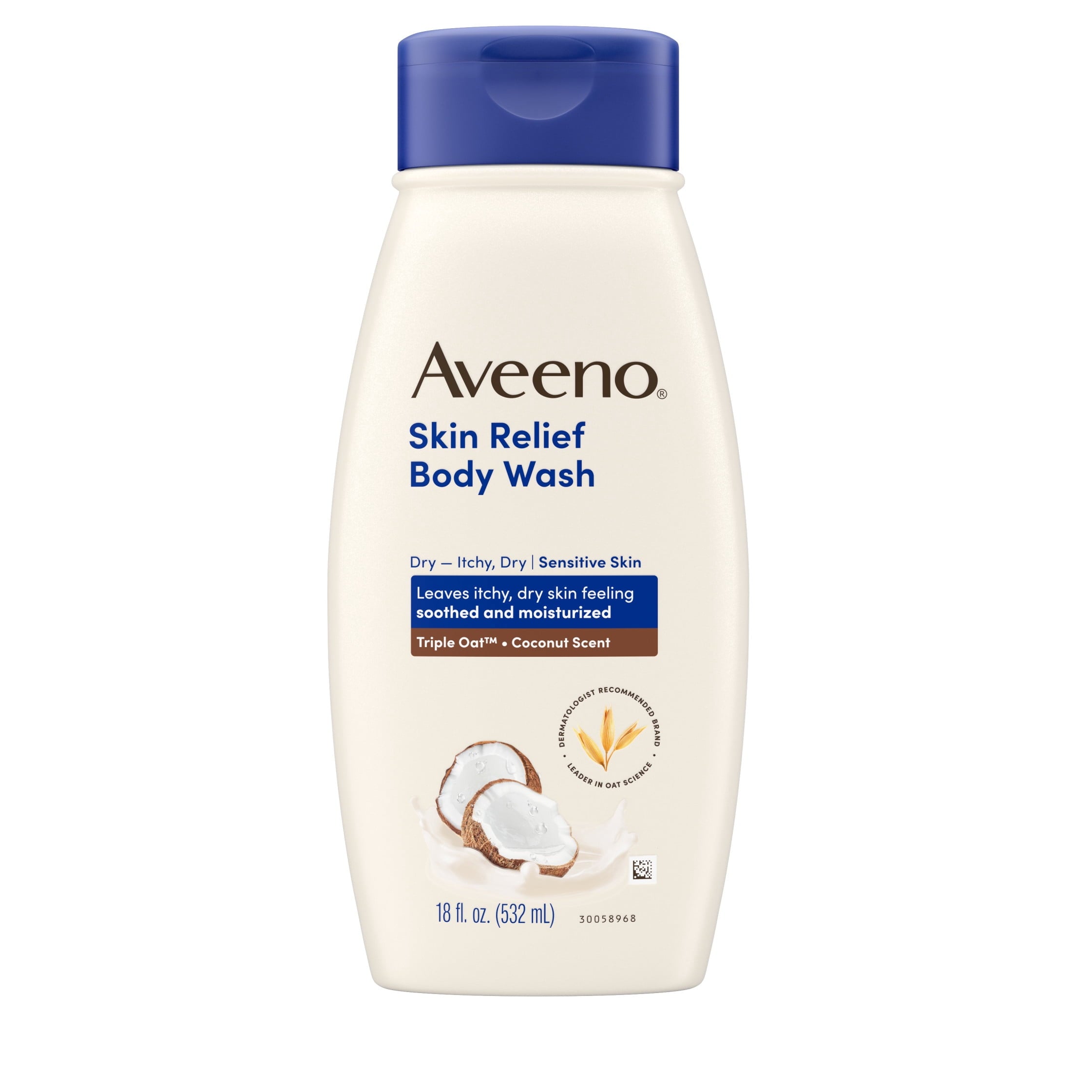 Aveeno Skin Relief Body Wash, Coconut Scent, 18 Fl oz