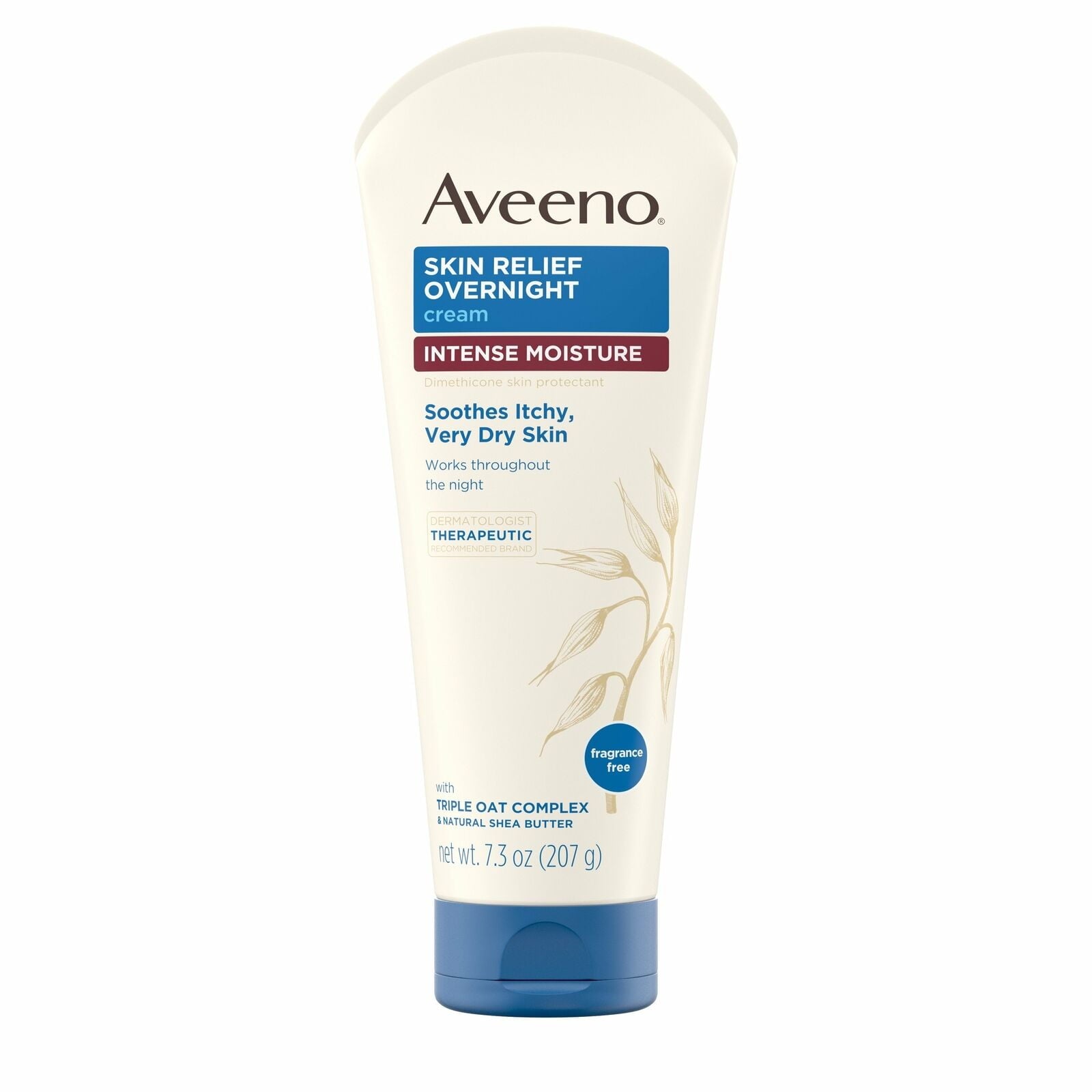 Aveeno Skin Relief Overnight Cream Intense Moistures Skin 7.3 oz, 2-Pack